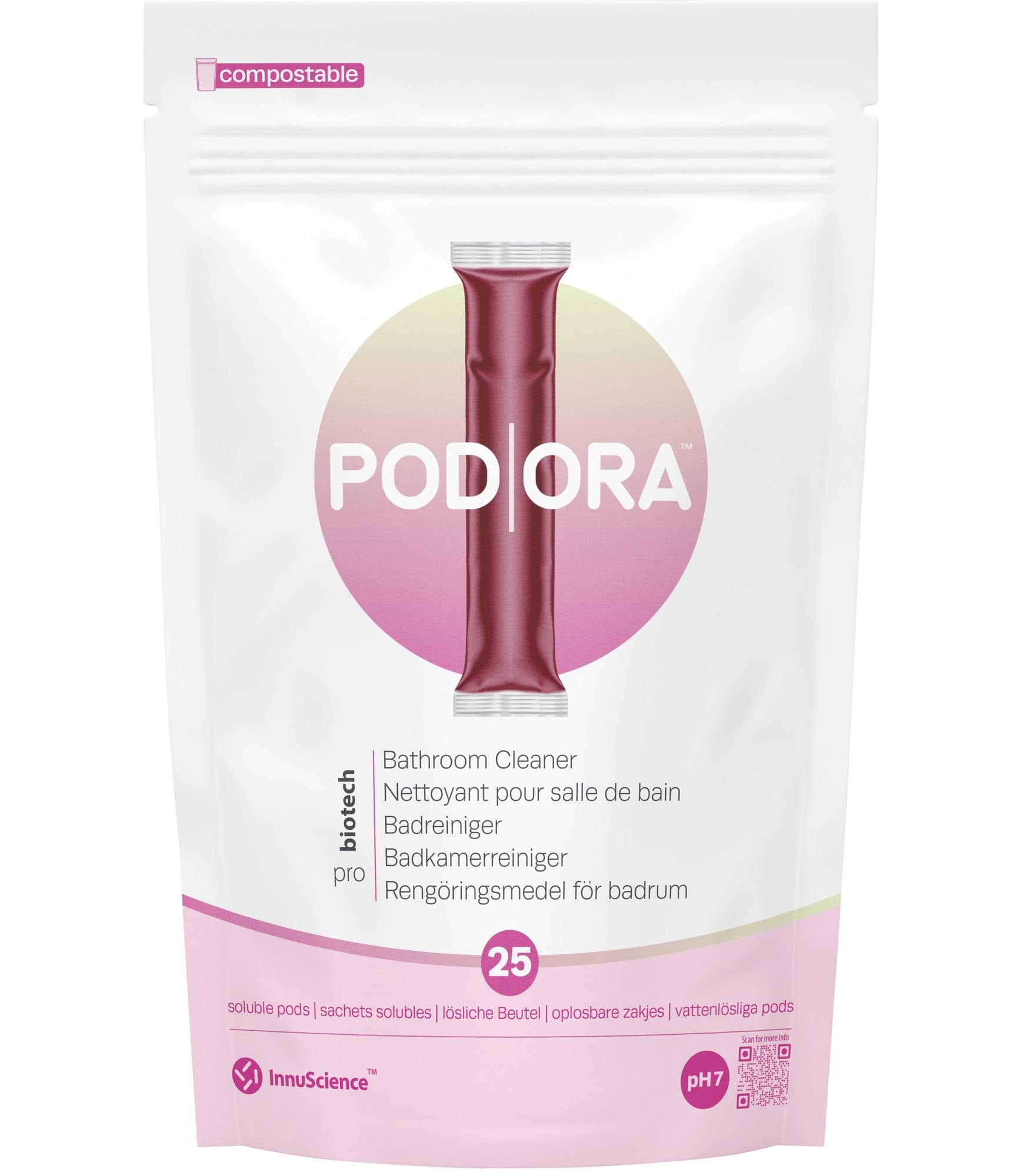 Sanitairreiniger InnuScience PodOra badkamer pods 25 stuks