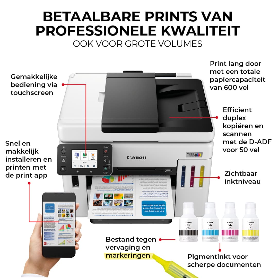Multifunctional inktjet printer Canon MAXIFY GX7150 7