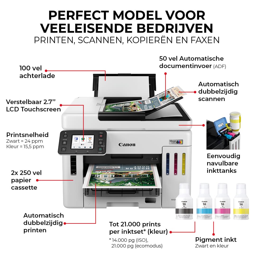 Multifunctional inktjet printer Canon MAXIFY GX7150 8