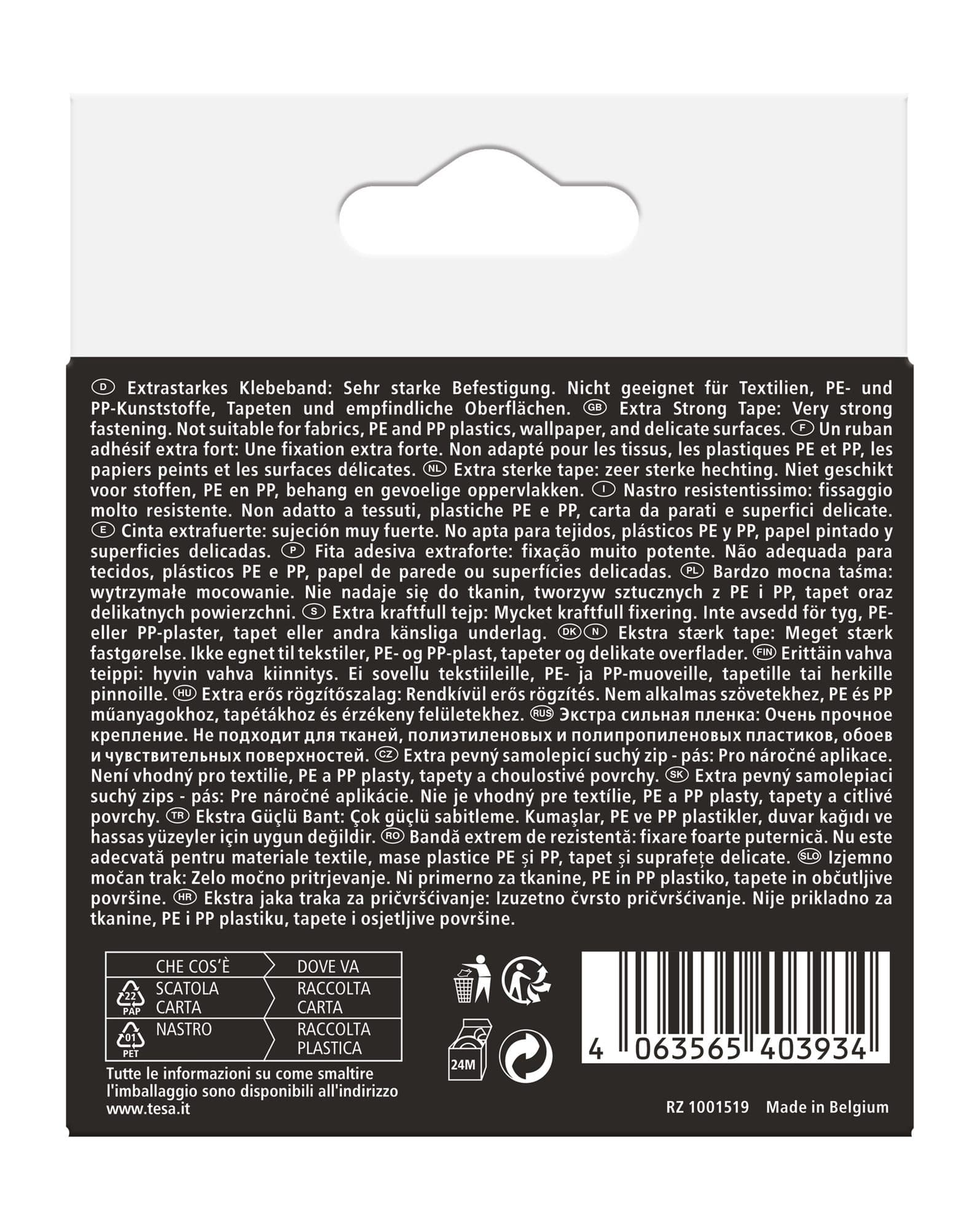Klittenband tesa Ultra Power Lock Tape 100cmx25mm zwart 2