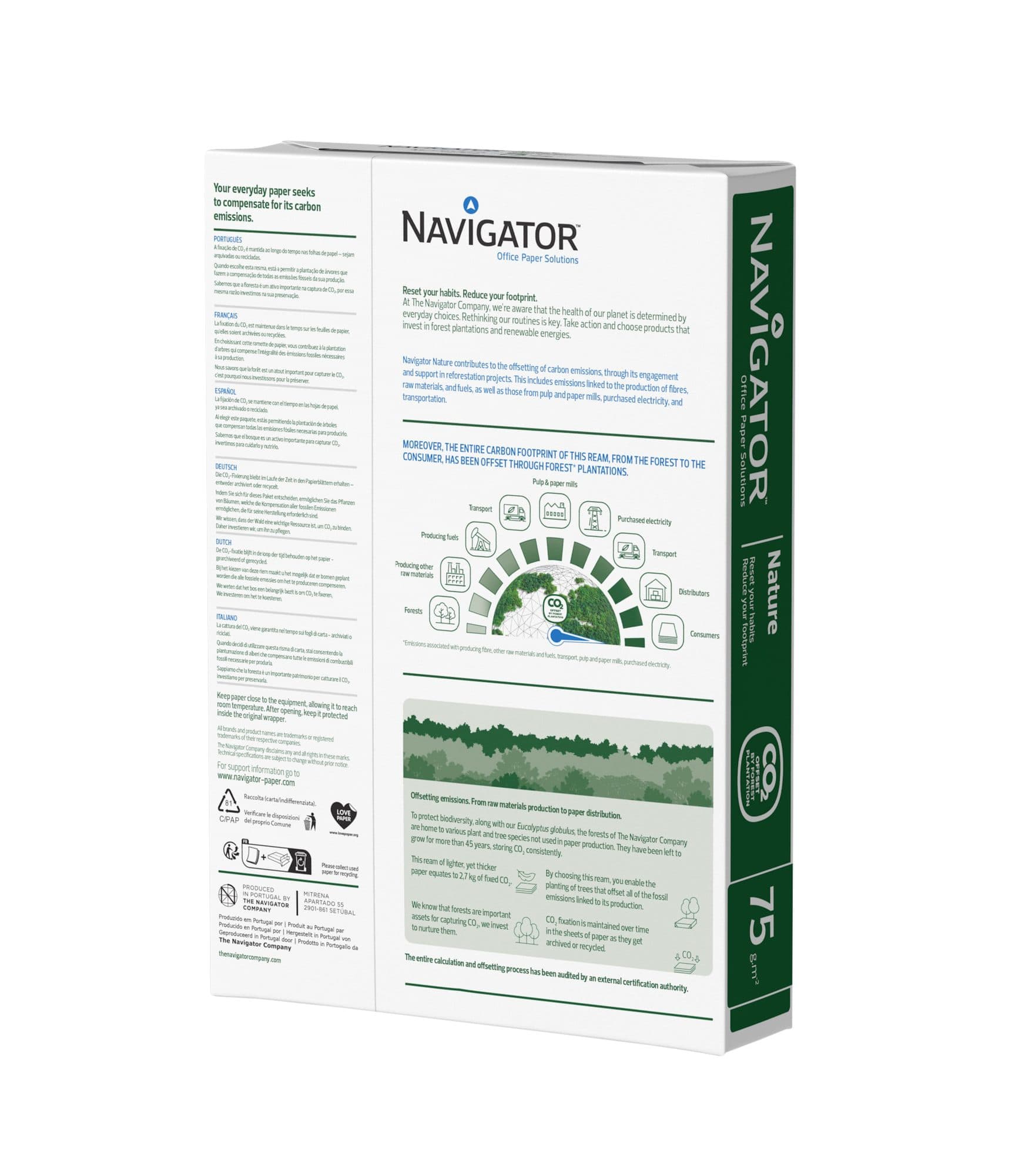 Kopieerpapier Navigator Nature A4 75gr wit 500 vel 2