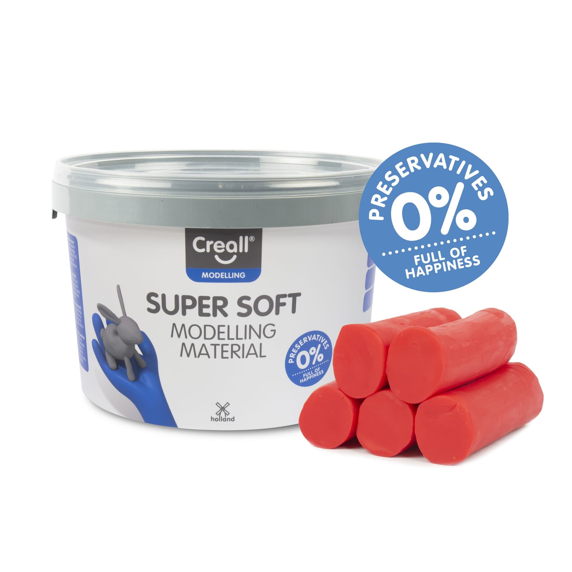 Klei Creall supersoft rood 1750gram 2