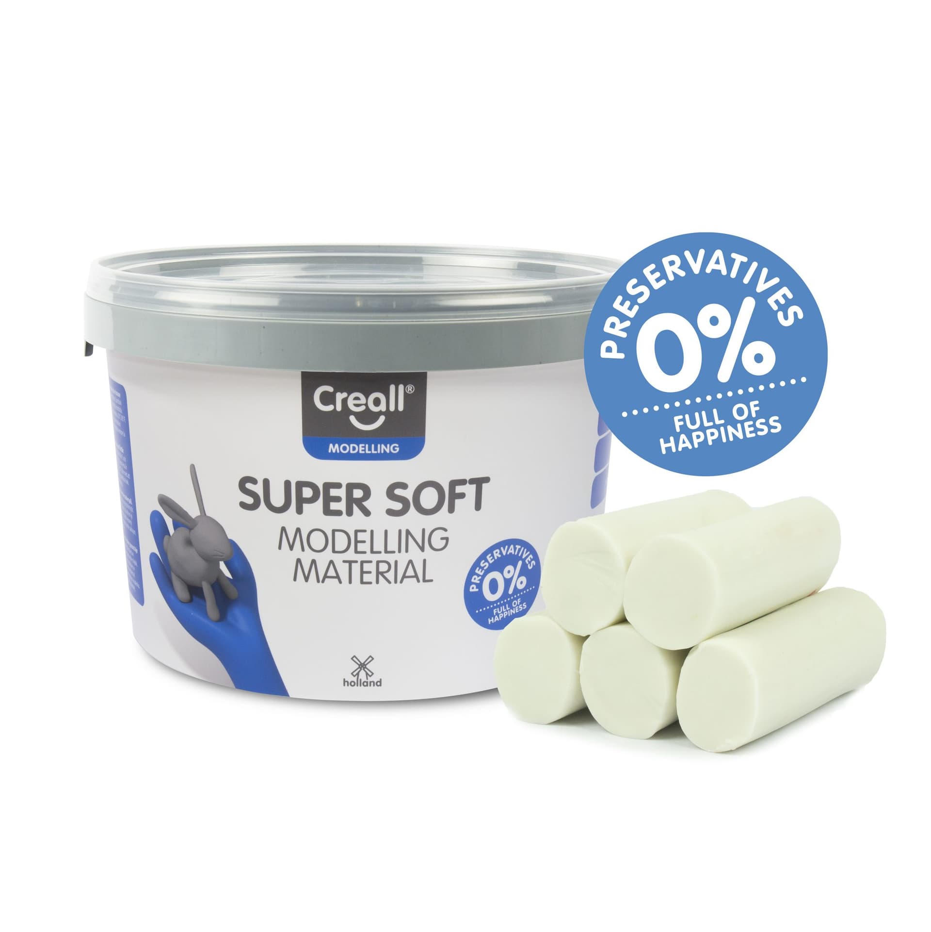 Klei Creall supersoft wit 1750gram 2