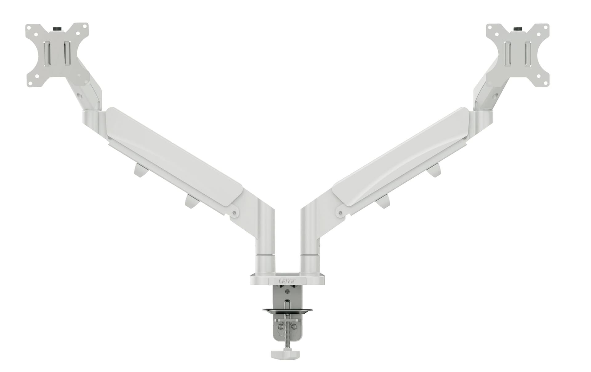Monitorarm Leitz Ergo ruimtebesparend dubbel grijs