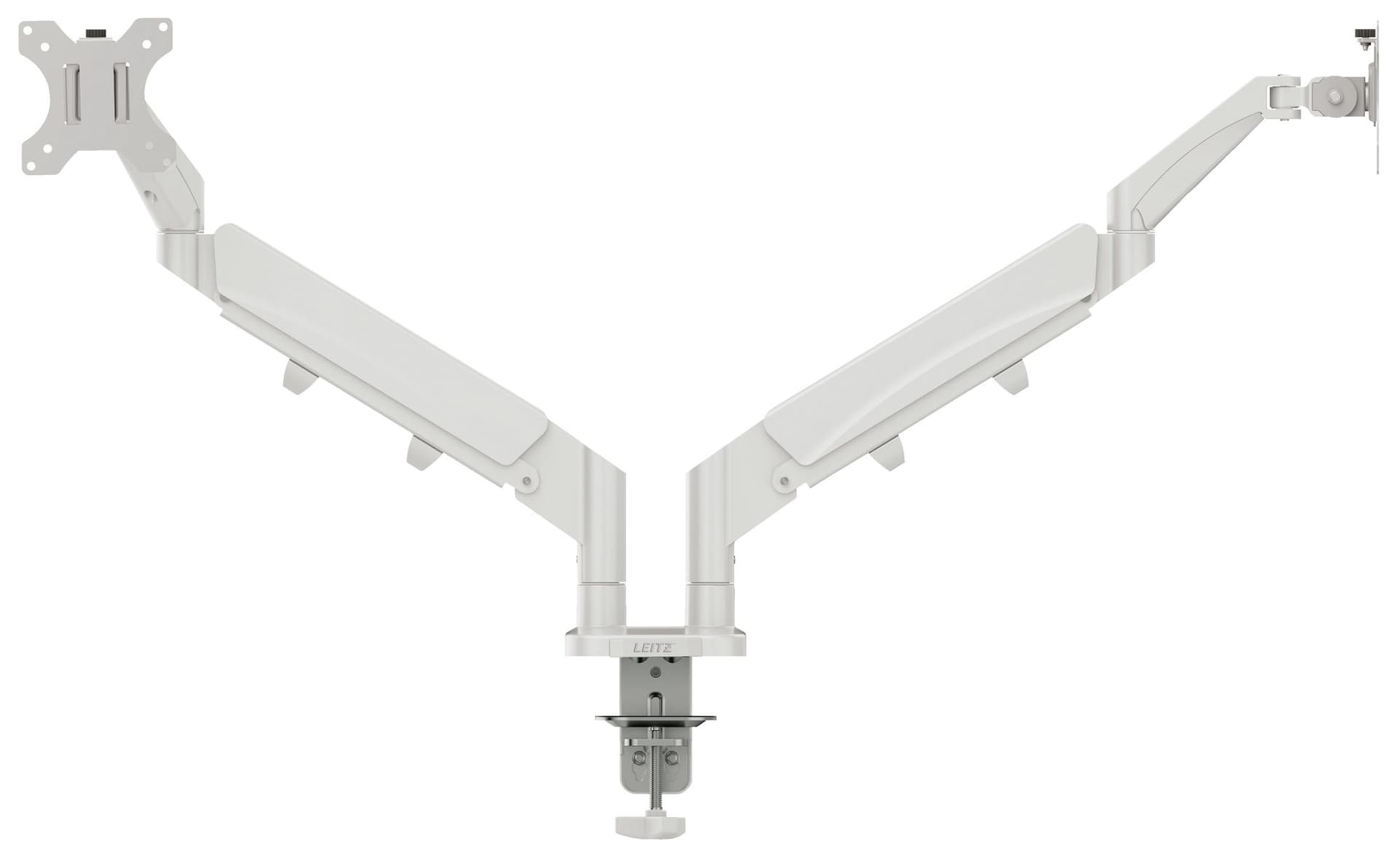 Monitorarm Leitz Ergo ruimtebesparend dubbel grijs 3