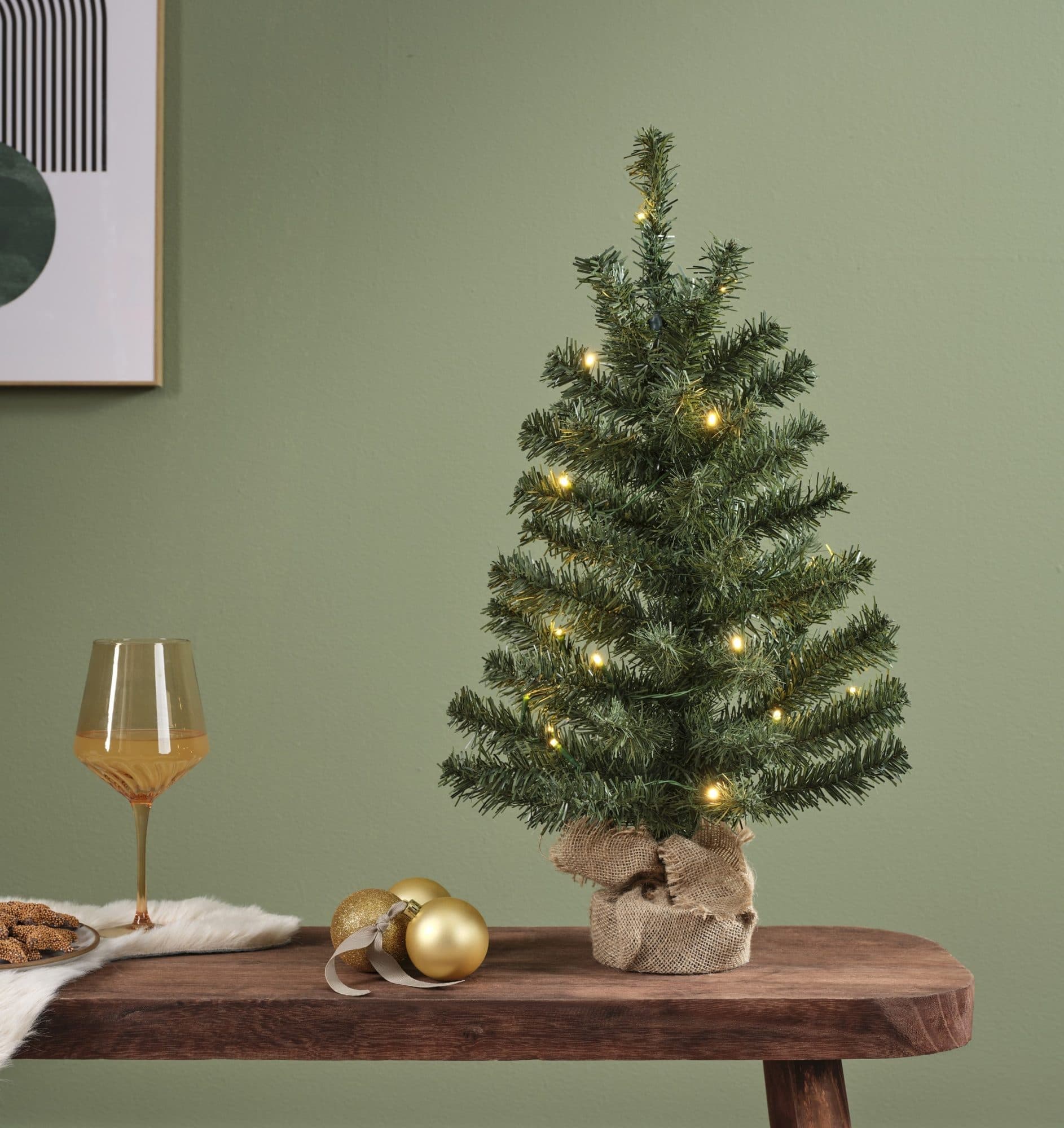 Kerstboom Everlands met LED verlichting 45cm 6