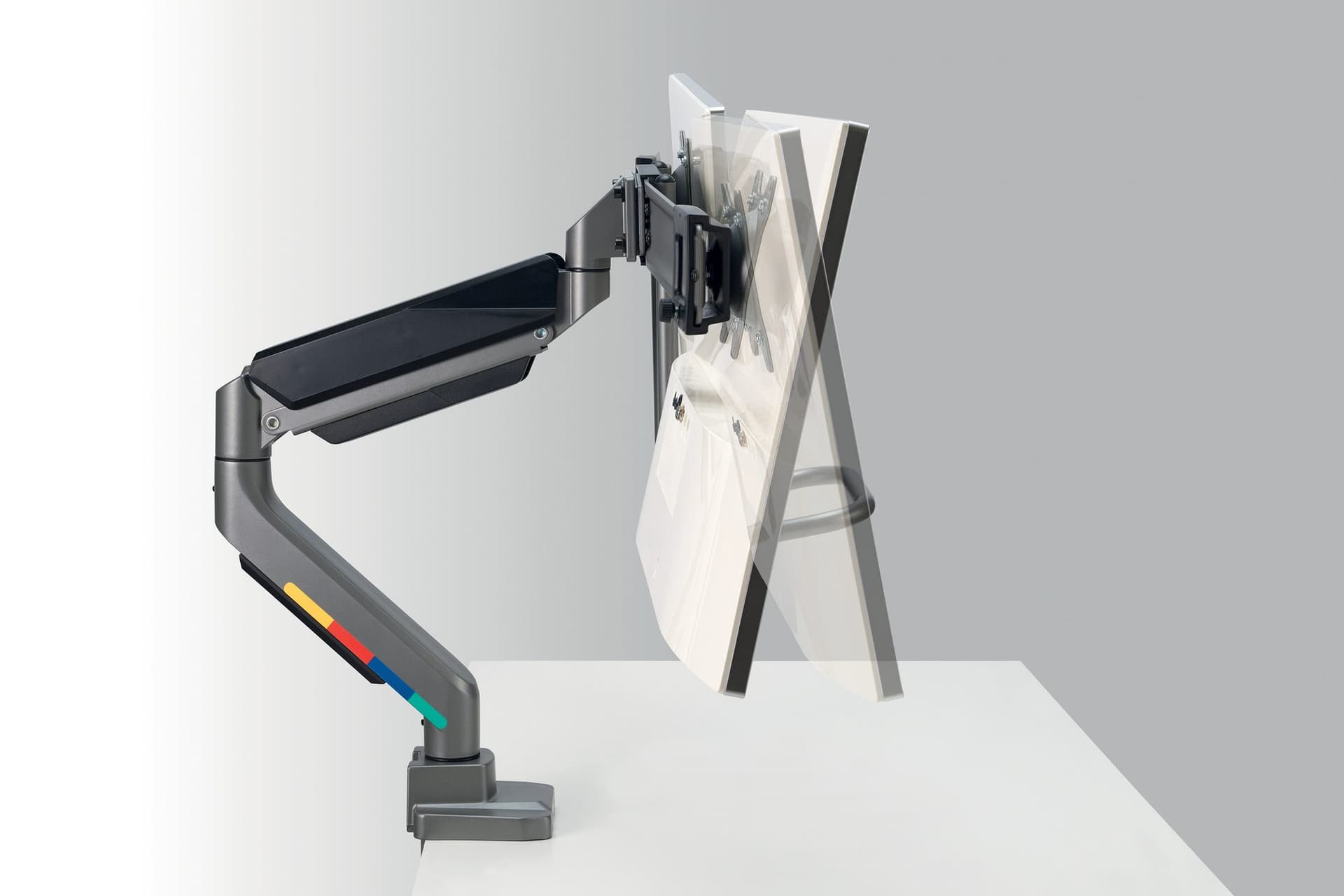 Monitorarm Kensington SmartFit dubbel dwarsbalk en handgreep 3