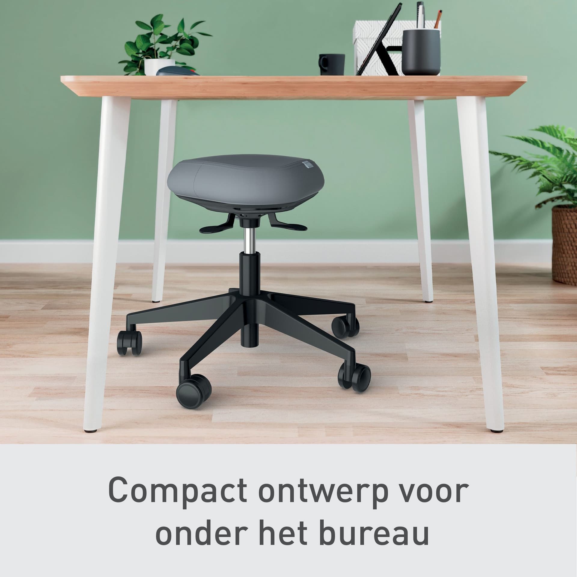 Actieve zitkruk Leitz Ergo met wieltjes en wiebelkussen 3