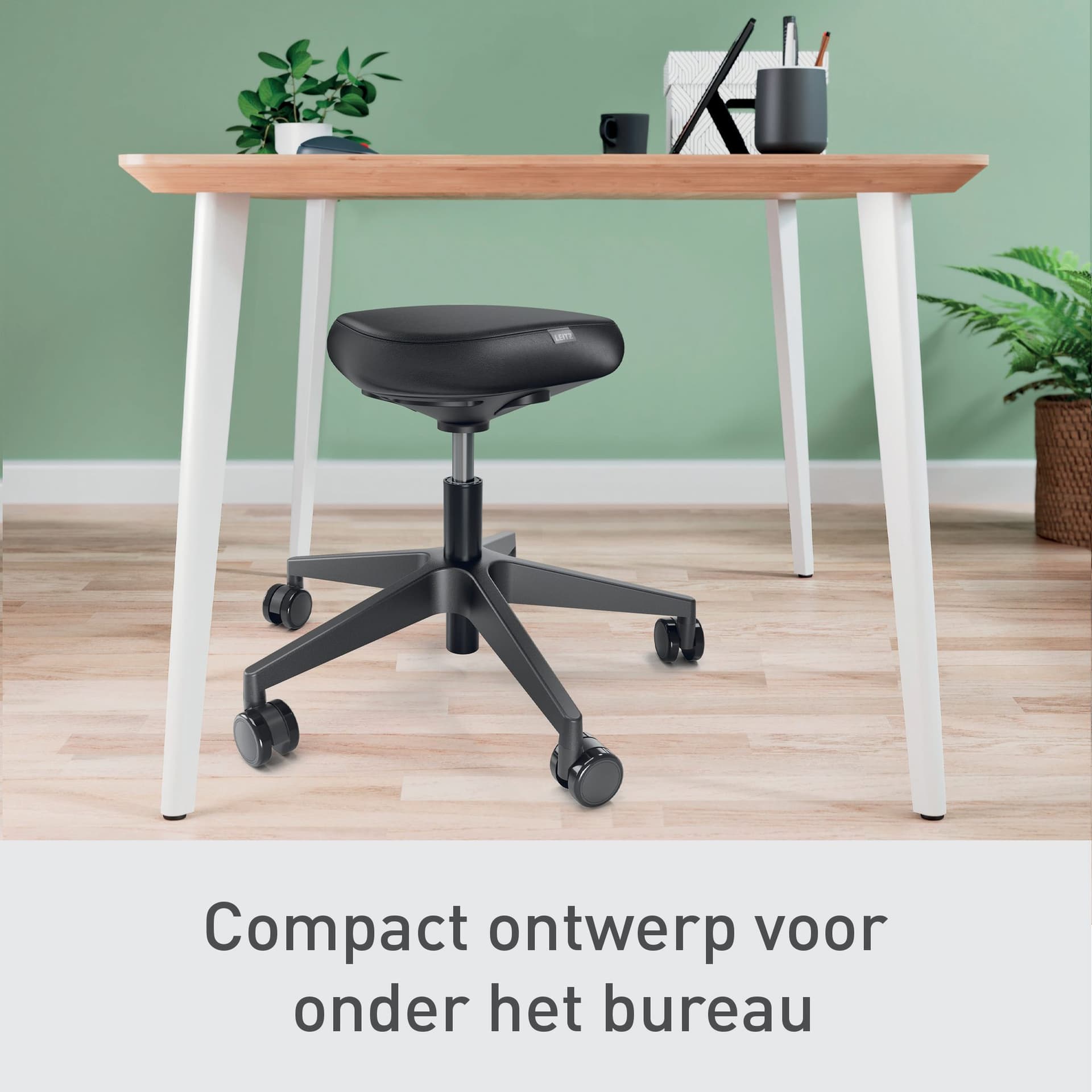 Actieve zitkruk Leitz Ergo met wieltjes en comfortzitting 3