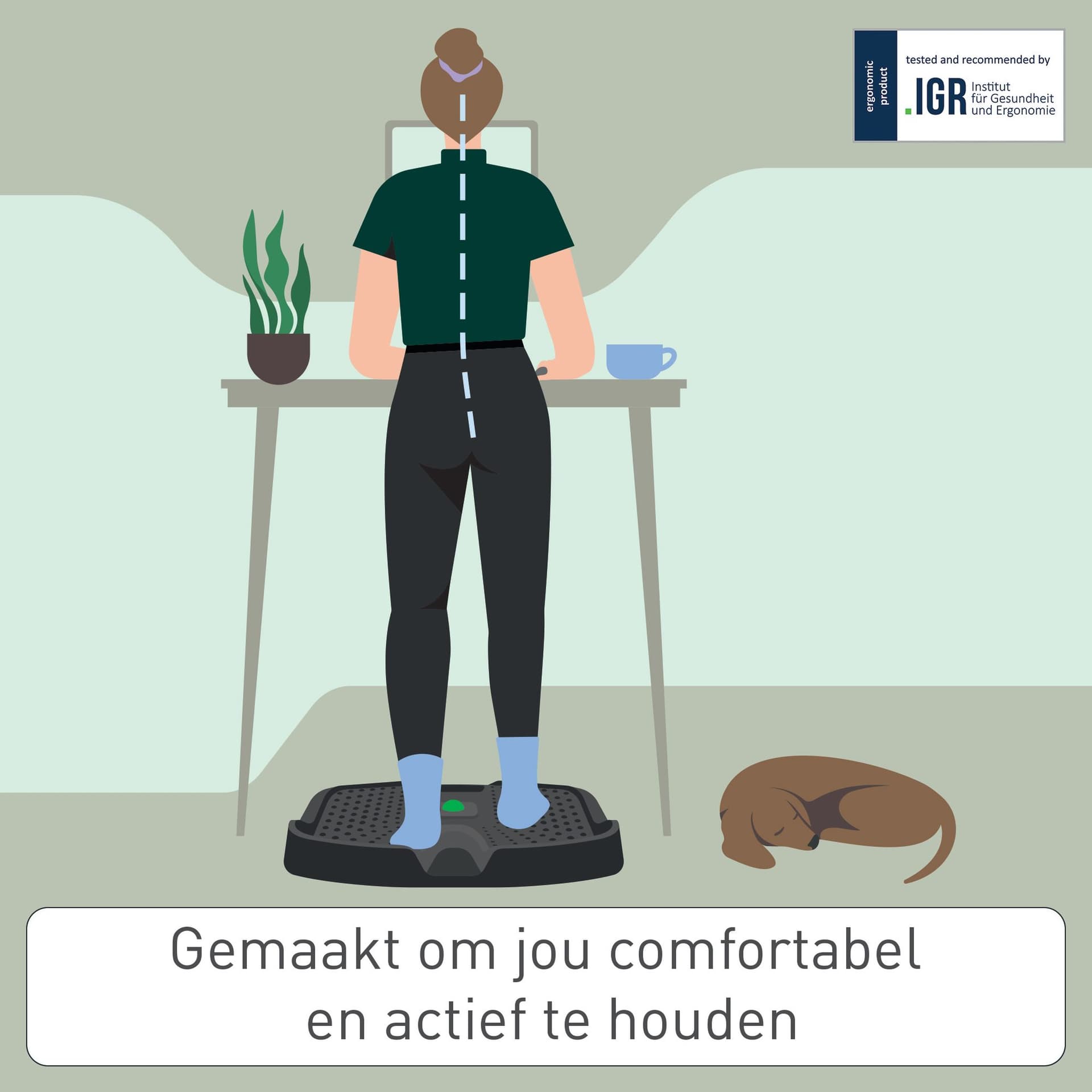 Antivermoeidheidsmat Leitz Ergo actief 8