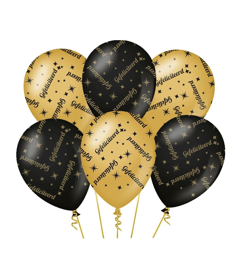 Classy party balloons Gefeliciteerd