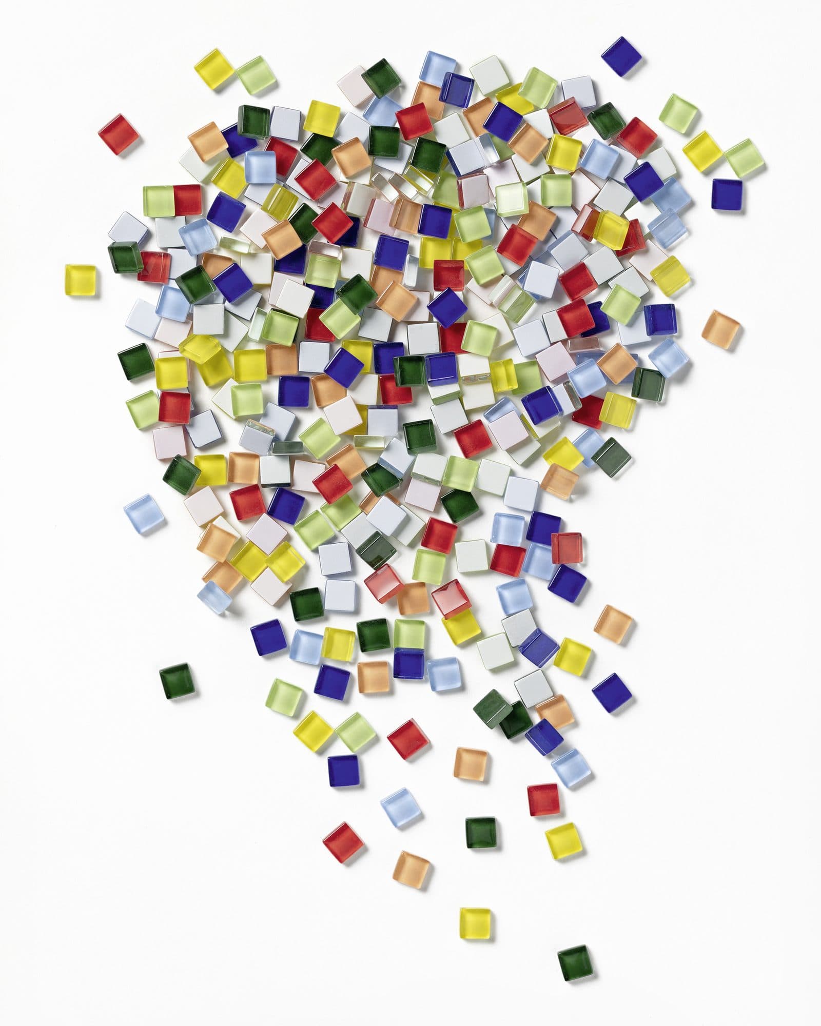 Mozaieksteentjes Folia 10x10mm glas basis assorti 2