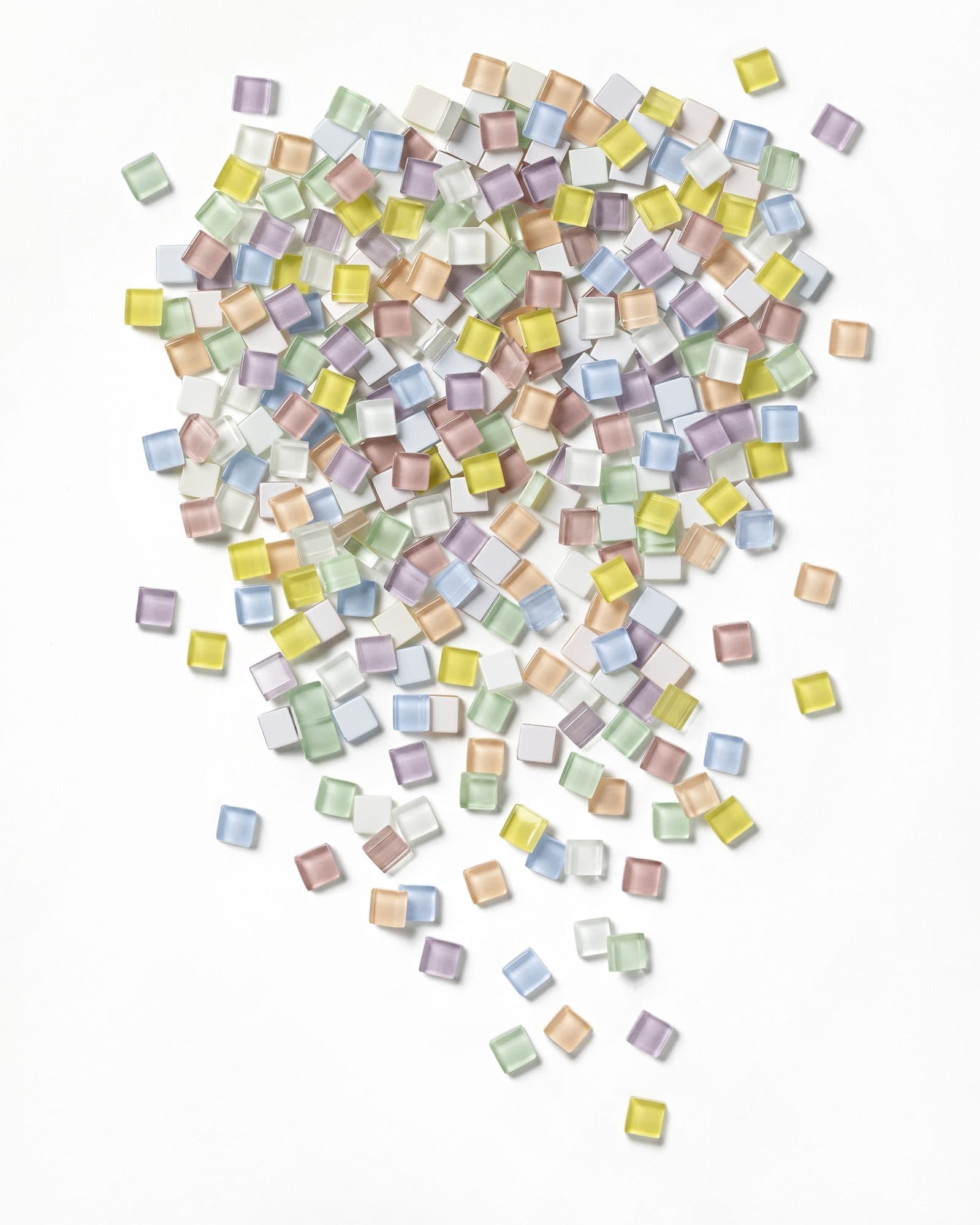Mozaieksteentjes Folia 10x10mm glas pastel assorti 2