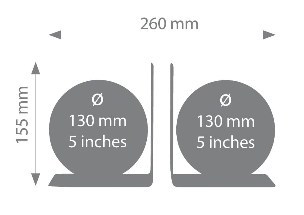 Boekensteun Troika met magnetische globes 13cm set à 2 stuks assorti 2