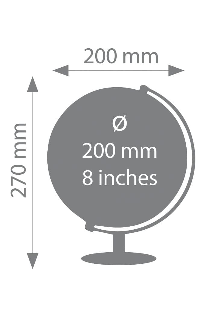 Globe Troika 20cm zwart-zilver 2