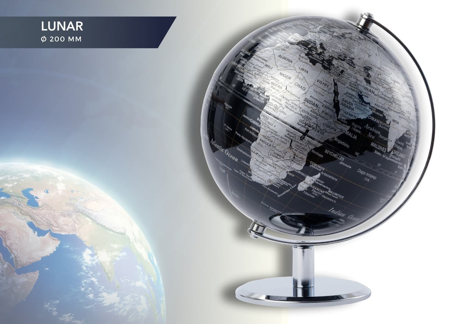 Globe Troika 20cm zwart-zilver 4