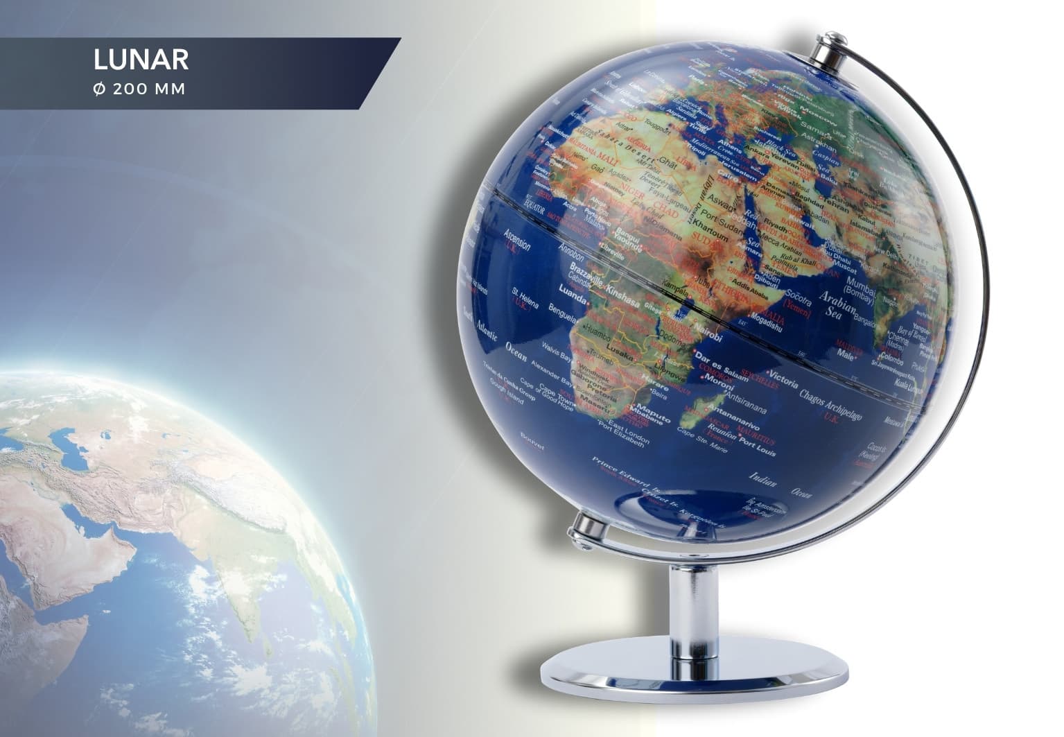 Globe Troika 20cm blauw-groen 3