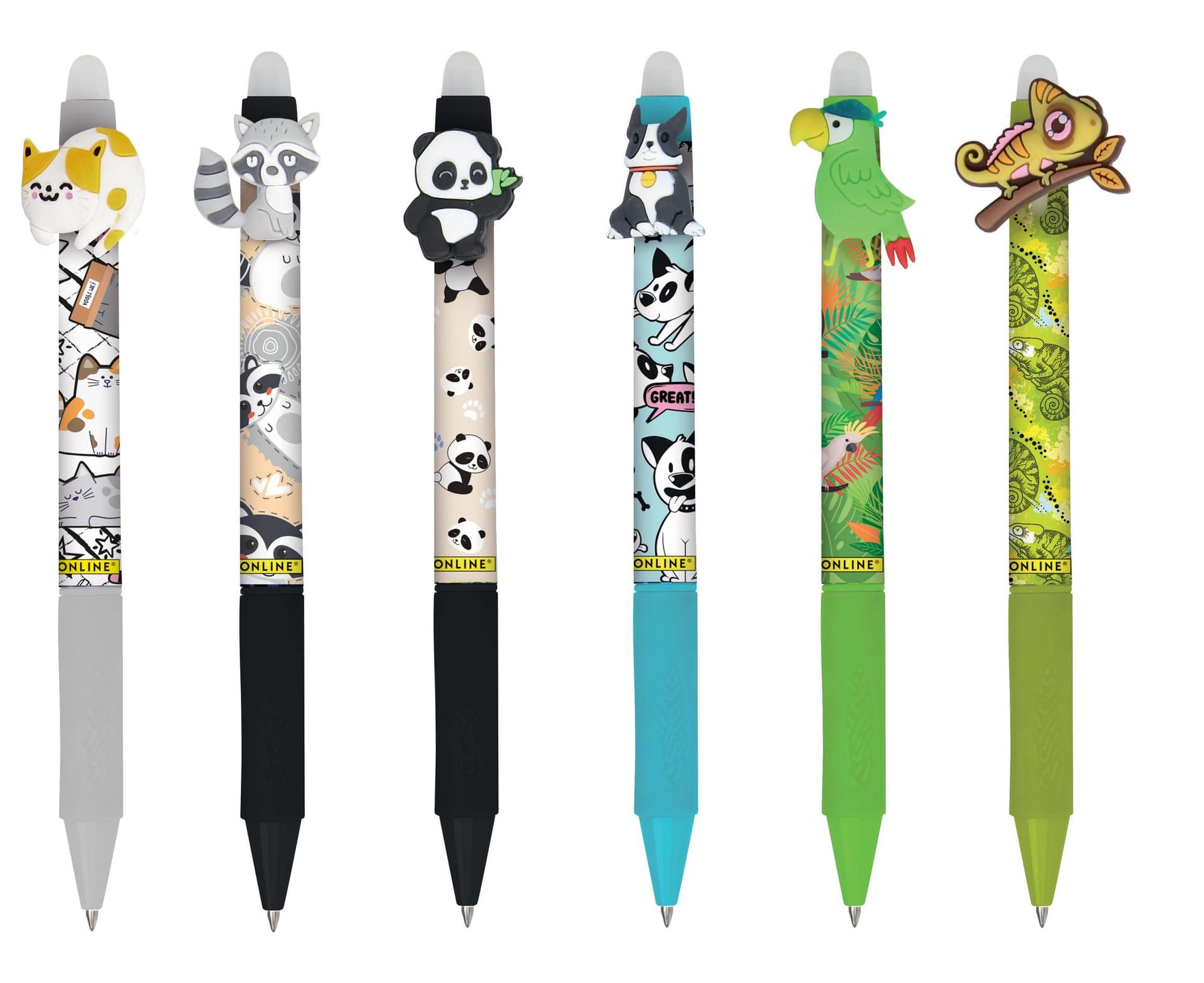 Gelschrijver Online Magixx Fun Wild Life 0.7mm assorti 2