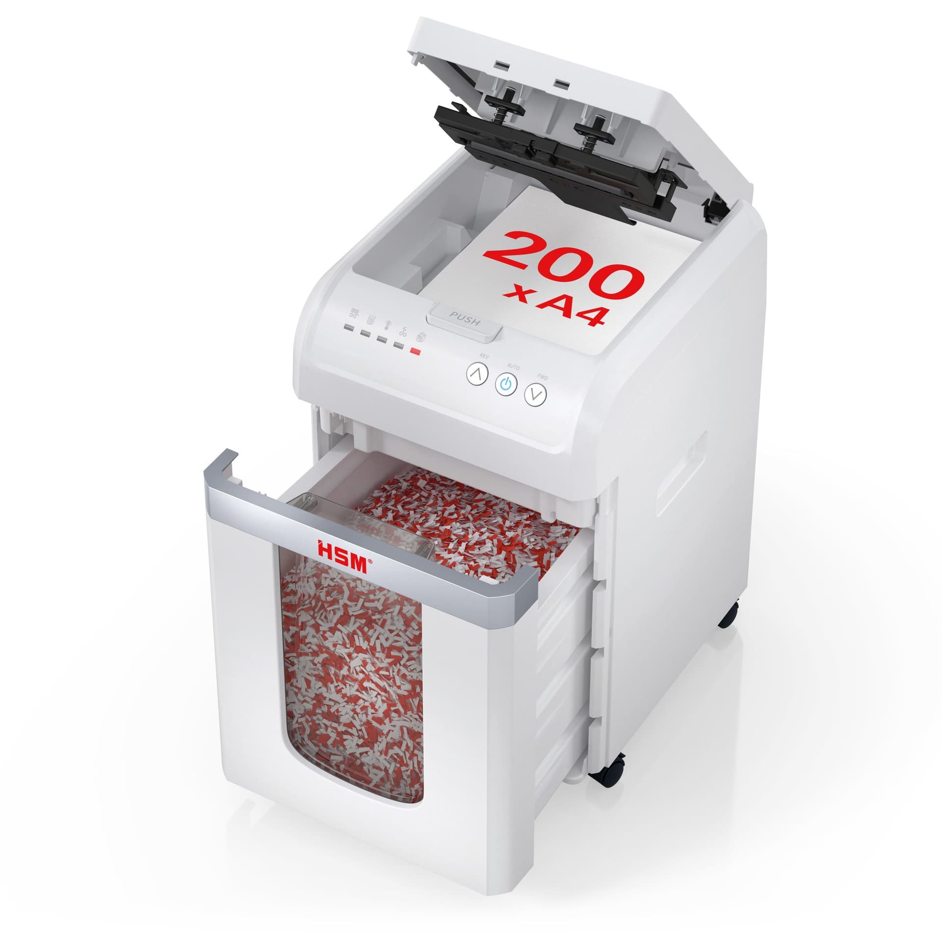 Papiervernietiger HSM shredstar Autofeed X200 snippers 4x12mm 4