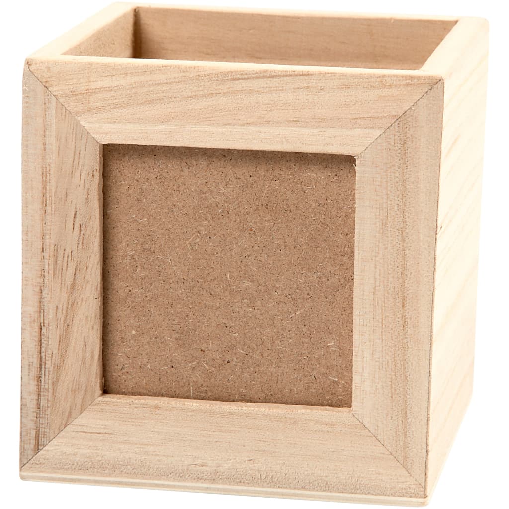 Pennenbakje Creativ Company 10x10x10cm hout 2