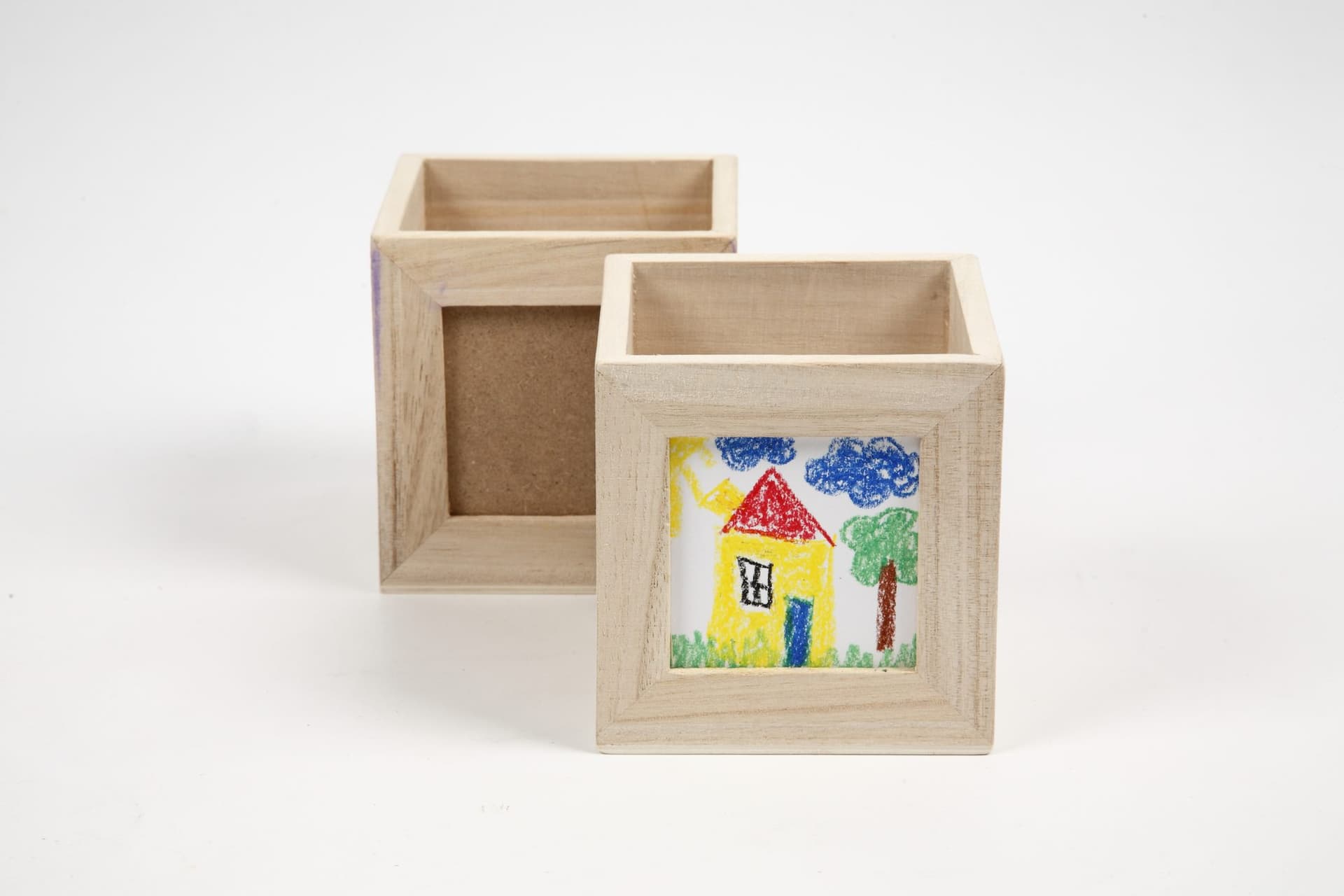 Pennenbakje Creativ Company 10x10x10cm hout 3