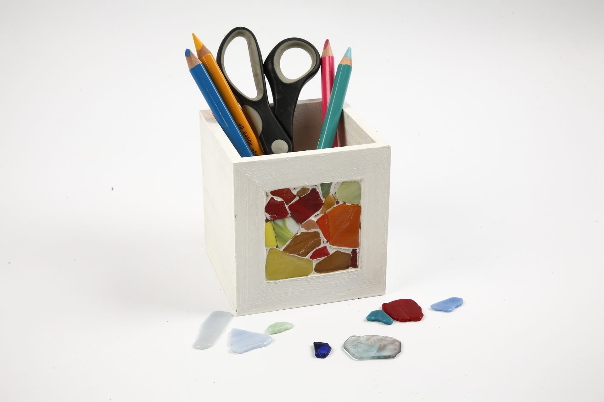Pennenbakje Creativ Company 10x10x10cm hout 5