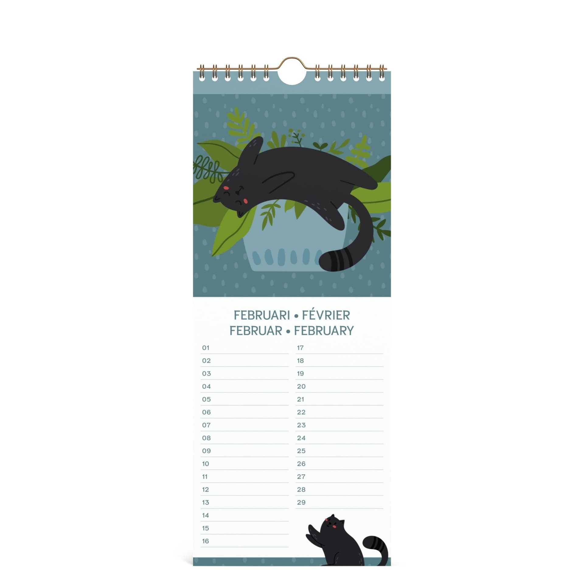 Verjaardagskalender Lannoo 130x325 Cats 2