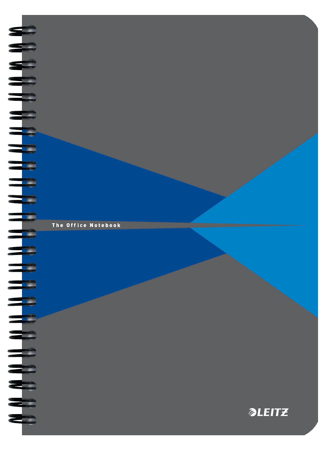 Notitieboek Leitz Office A5 lijn 180 pagina's 80gr grijs blauw
