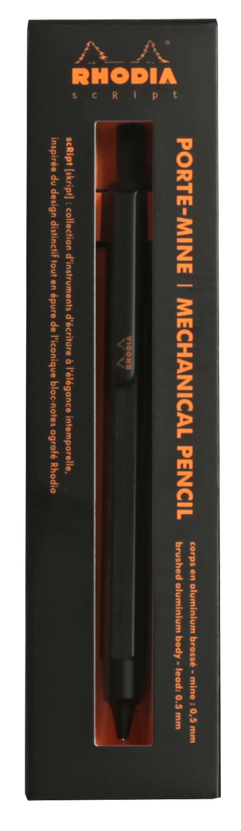 Vulpotlood Rhodia scRipt 0.5mm zwart 2