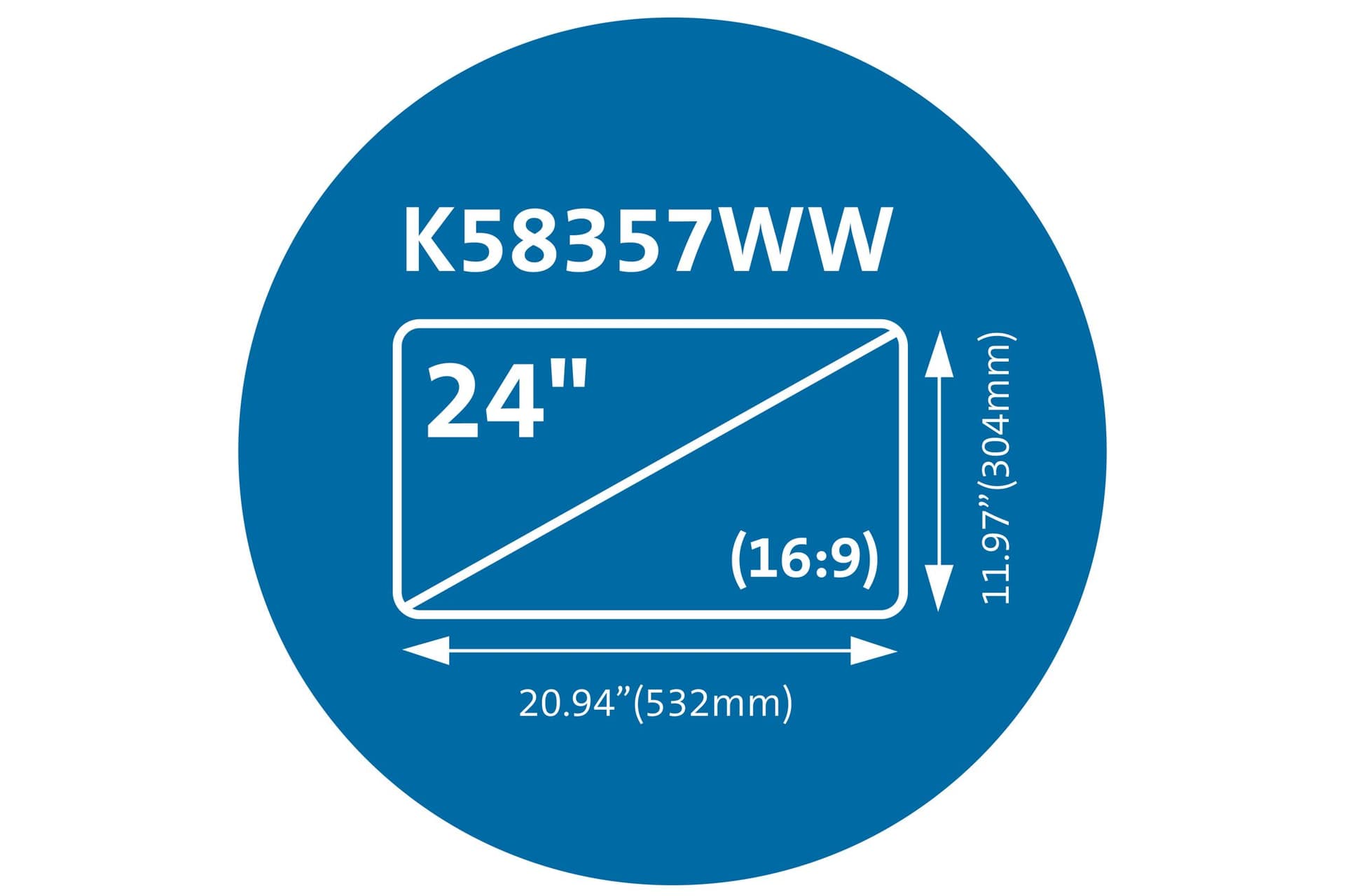 Privacyfilter Kensington MagPro voor 24" monitors 16:9 5