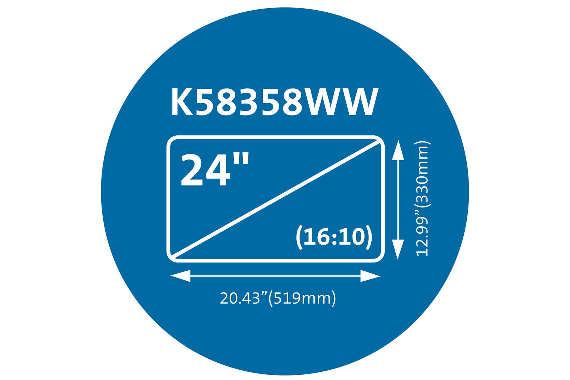 Privacyfilter Kensington MagPro voor 24" monitors 16:10 5