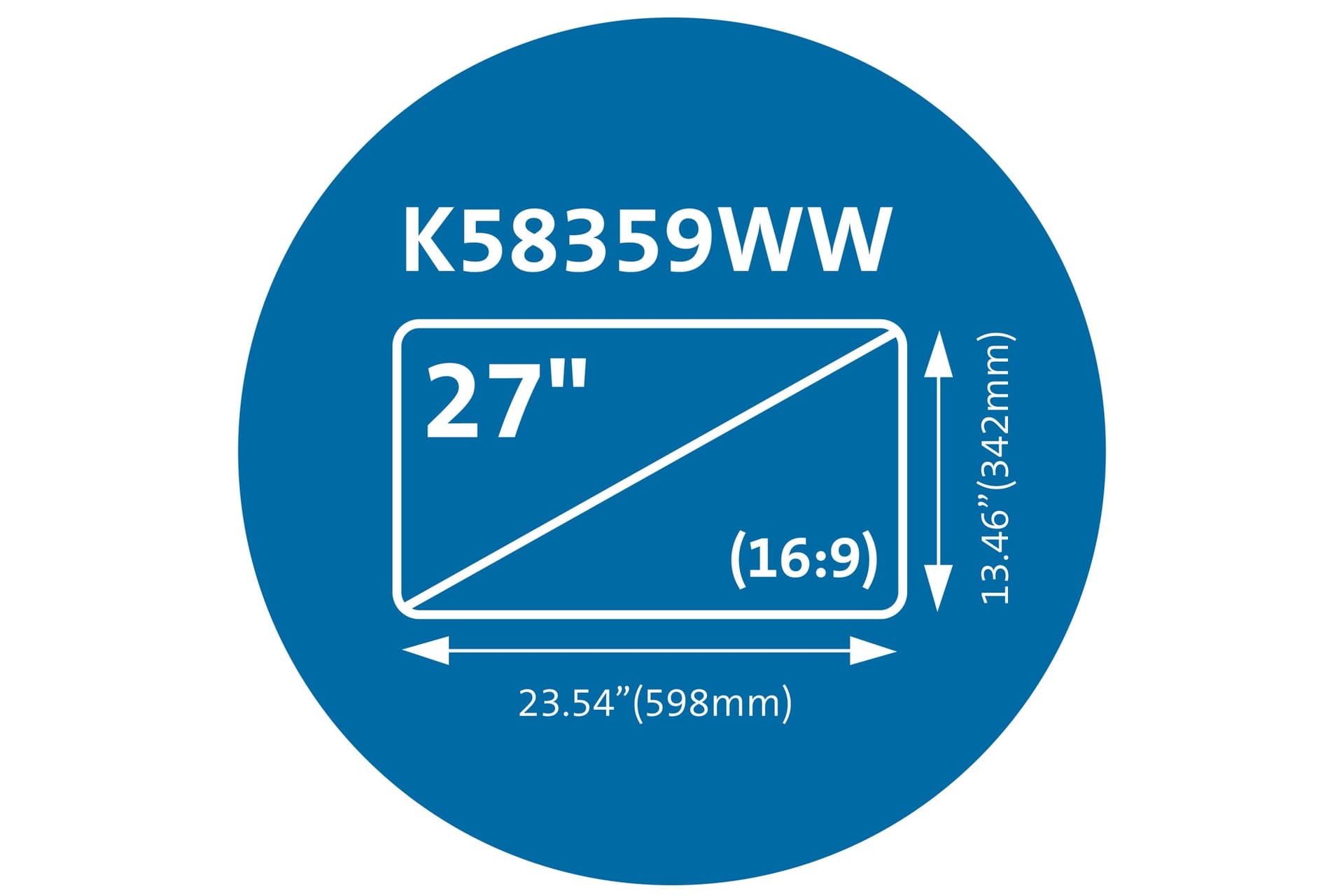 Privacyfilter Kensington MagPro voor 27" monitors 16:9 5
