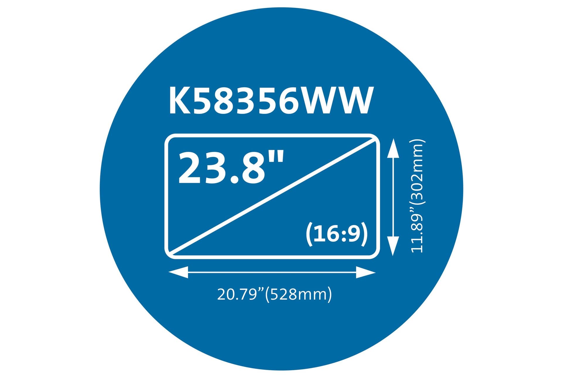 Privacyfilter Kensington MagPro voor 23.8" monitors 16:9 5
