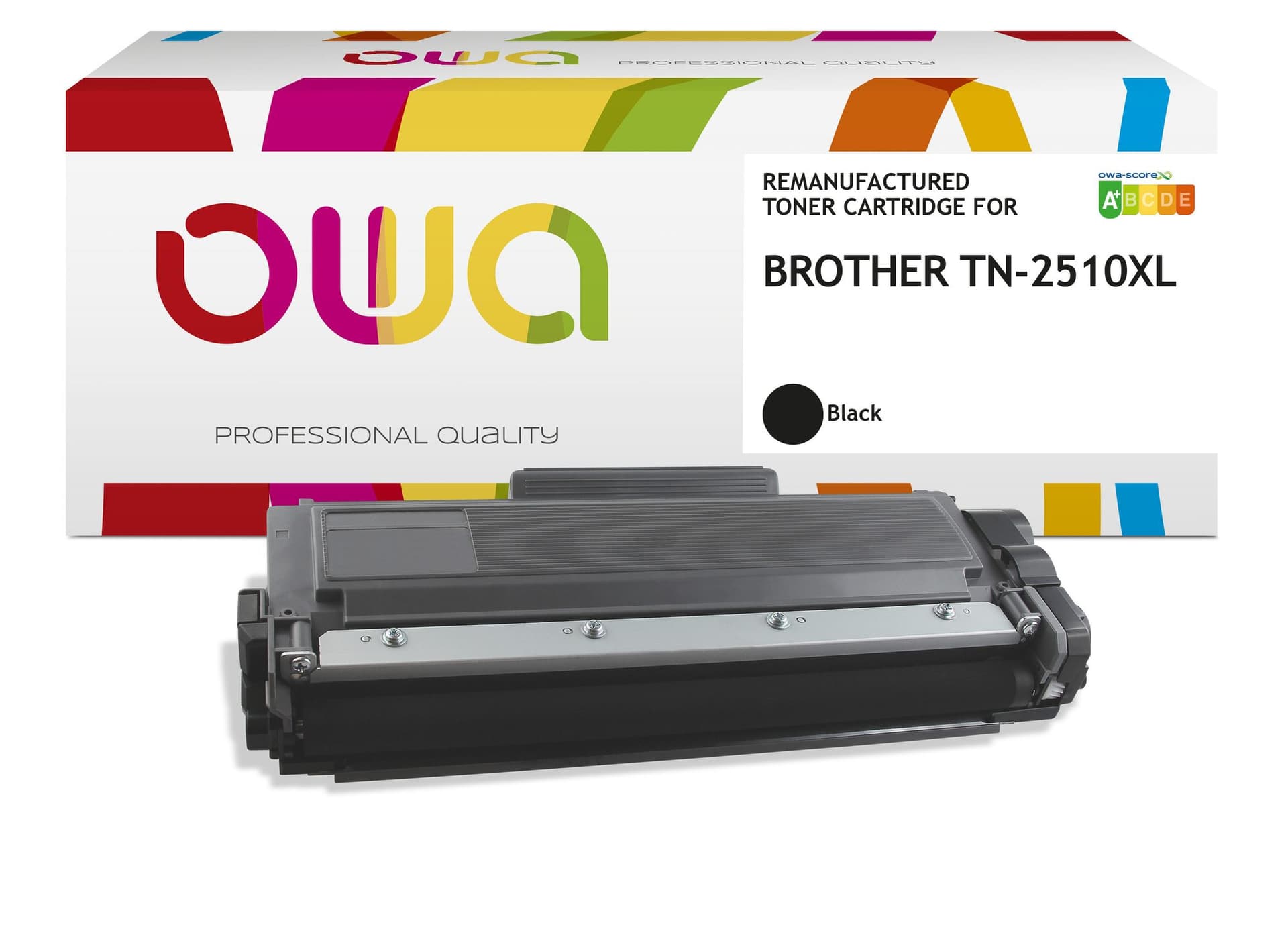 Toner OWA  alternatief tbv Brother TN-2510XL zwart