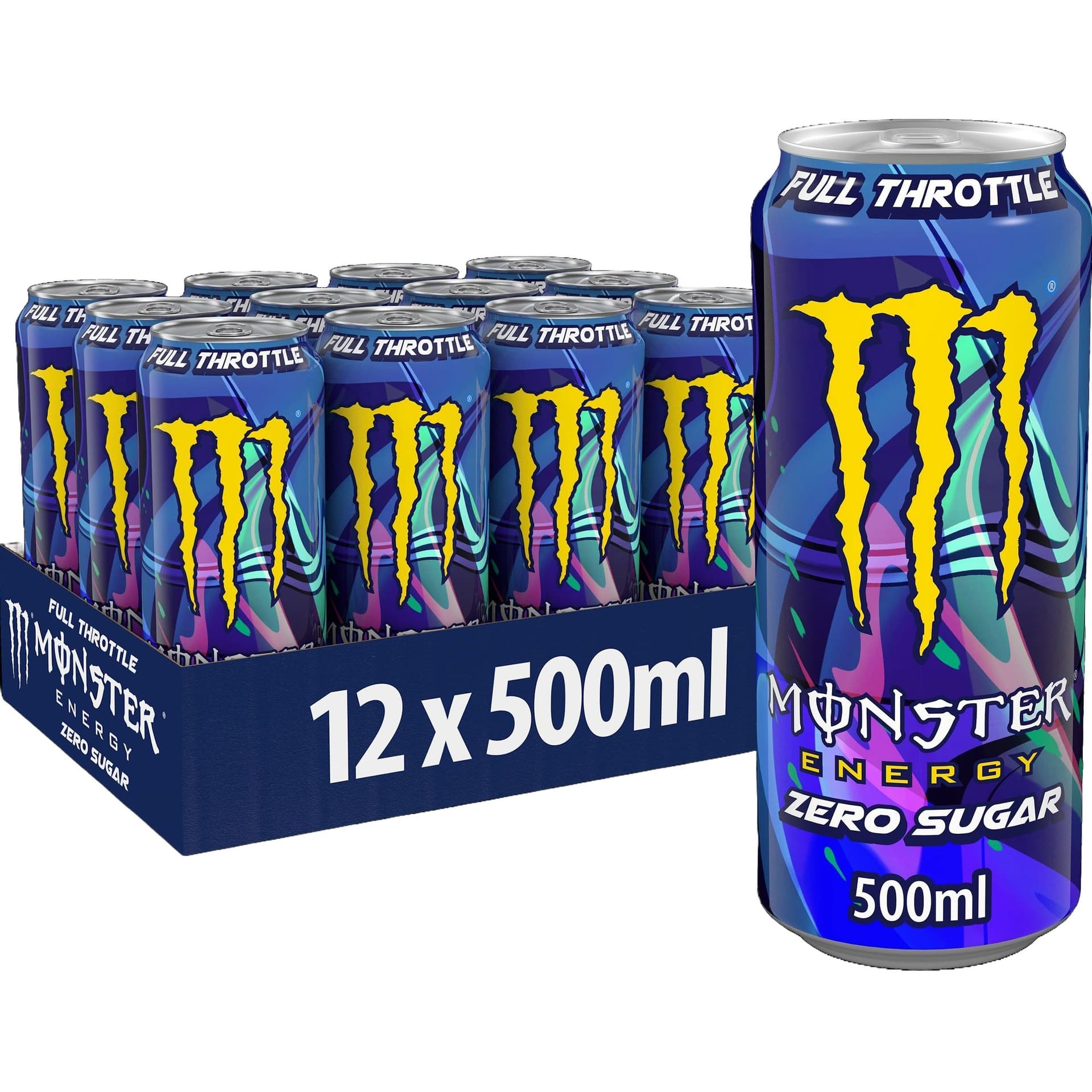 Energiedrank monster full throttle suikervrij blik 500ml 2