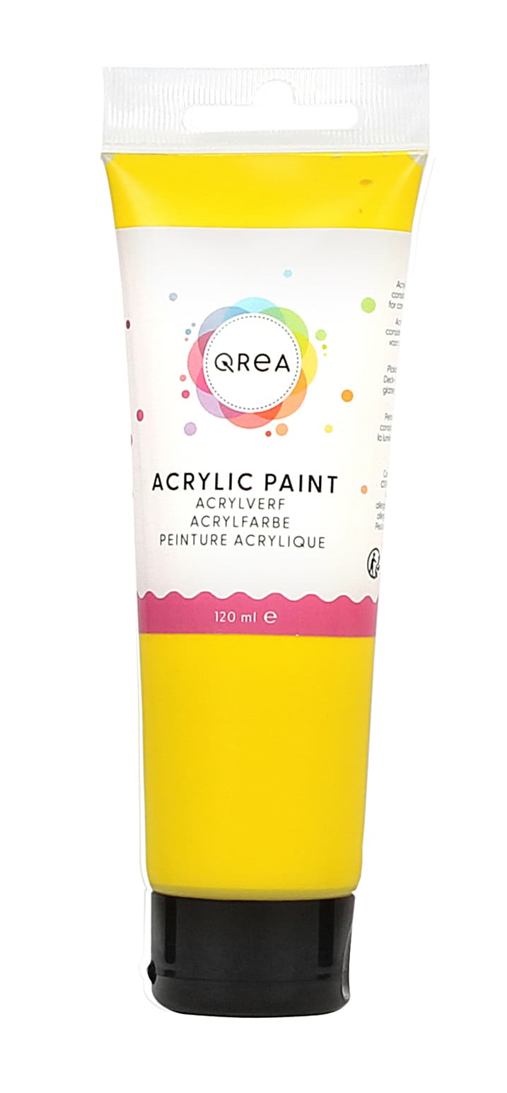 Acrylverf Qrea 120 ml primair geel