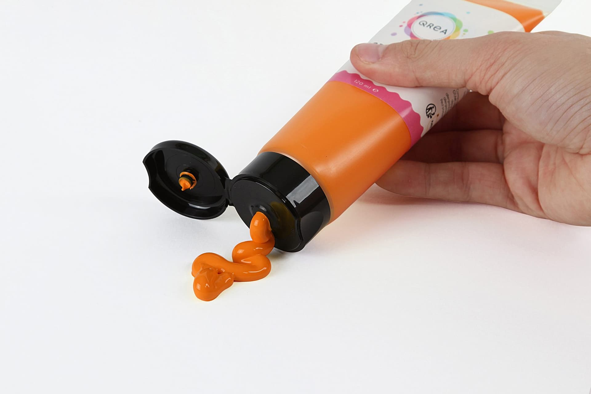Acrylverf Qrea 120 ml oranje 2