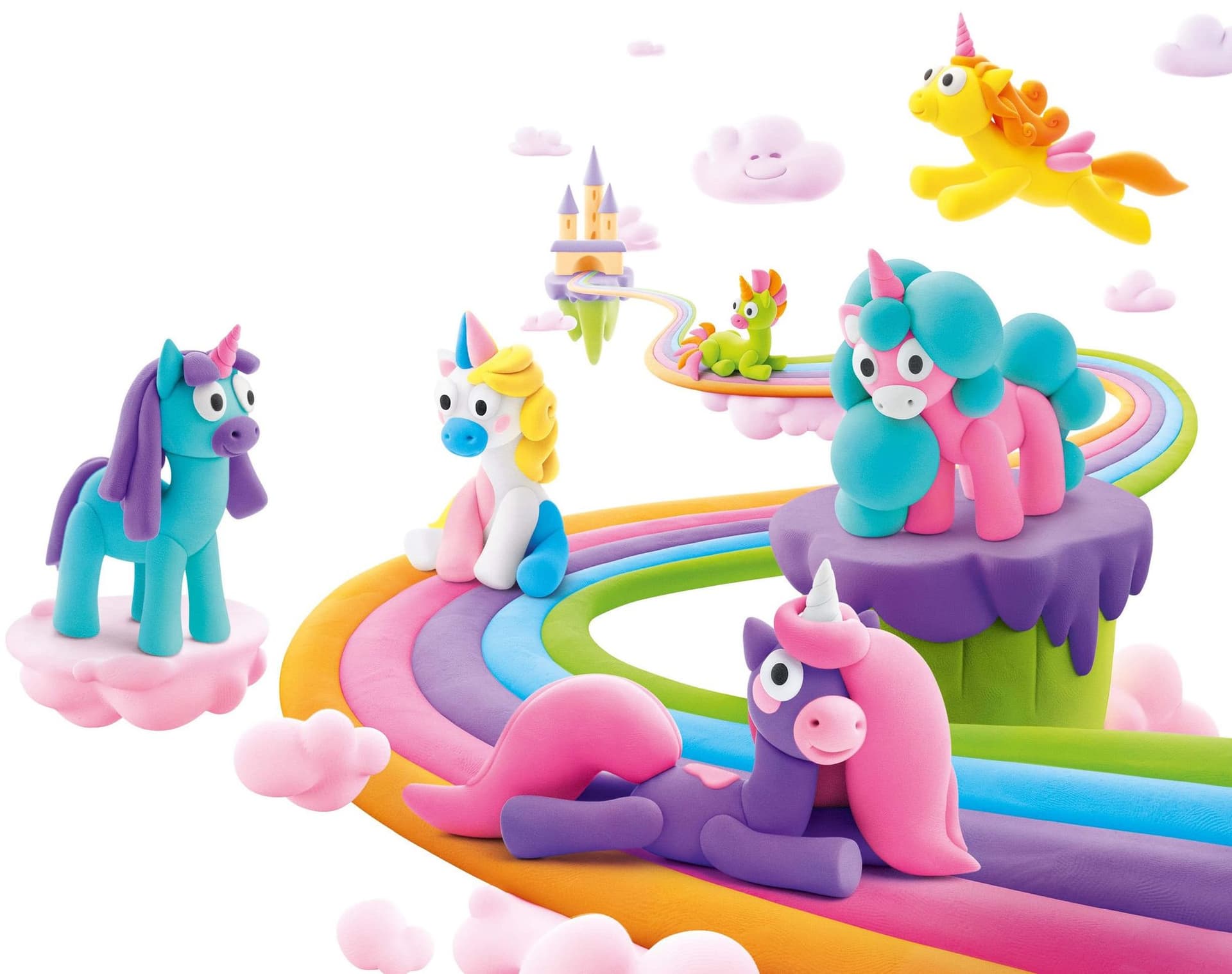 Klei Hey Clay eenhoorn set à 15 delen 3