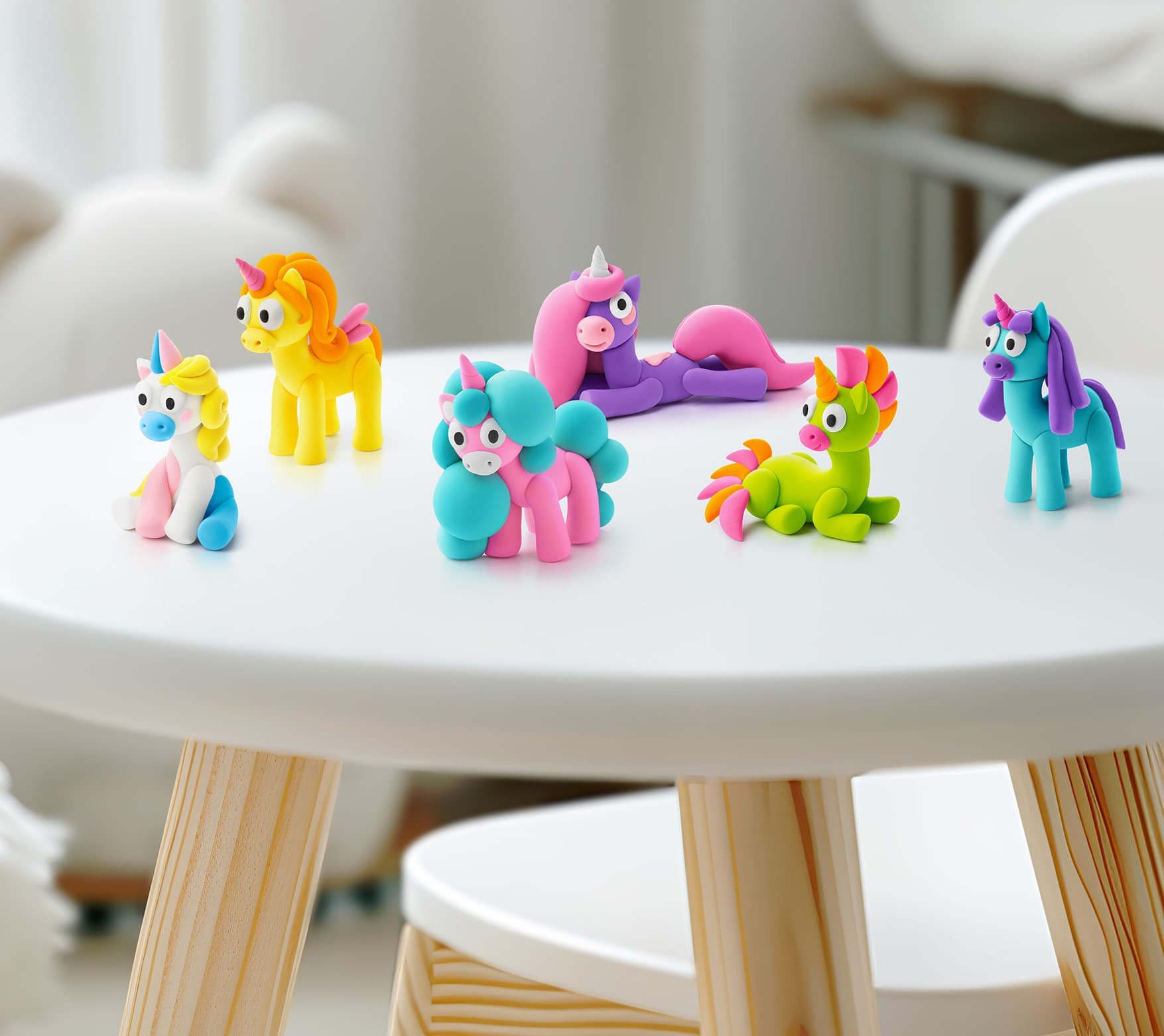 Klei Hey Clay eenhoorn set à 15 delen 4