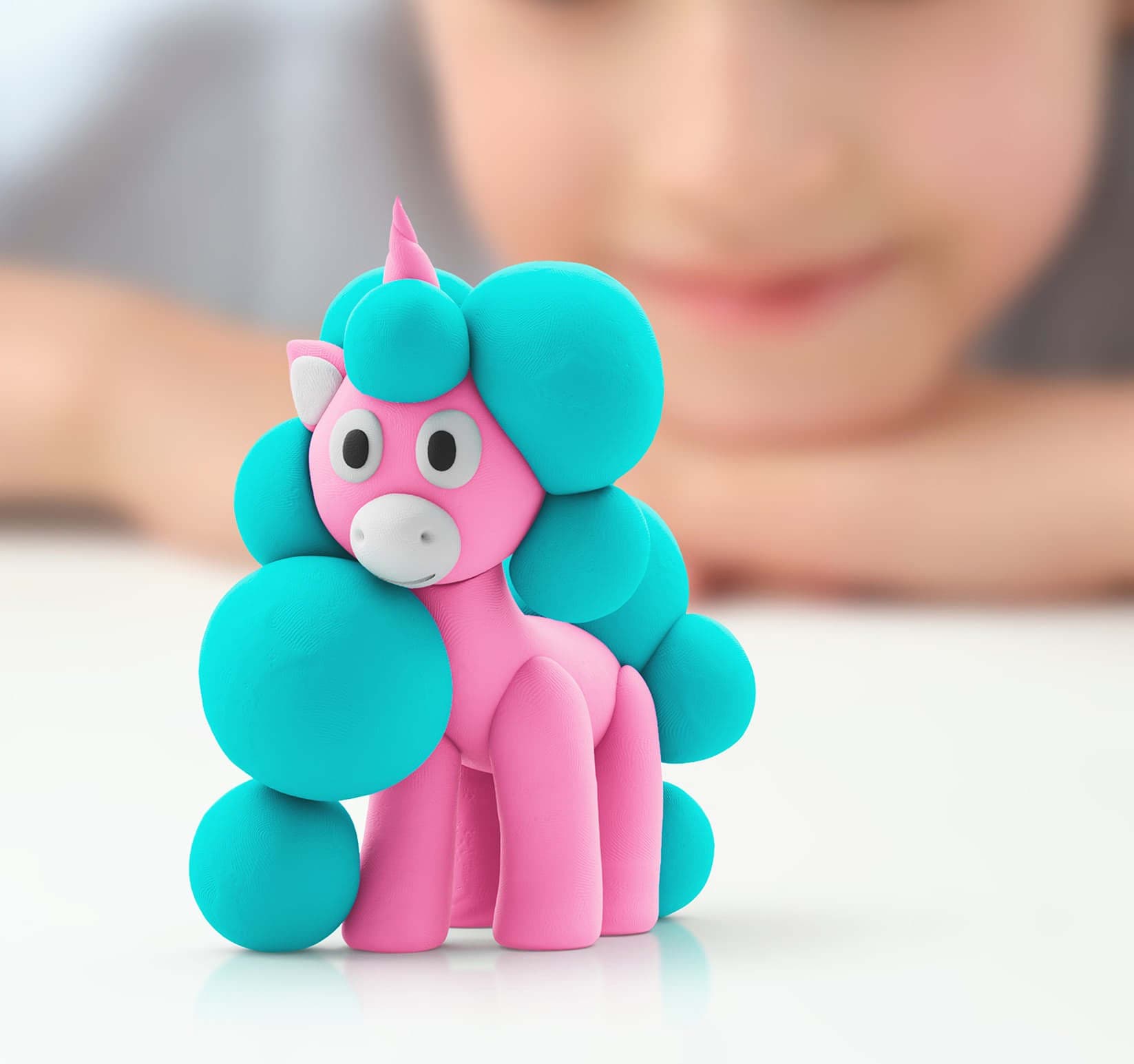 Klei Hey Clay eenhoorn set à 3 delen 3