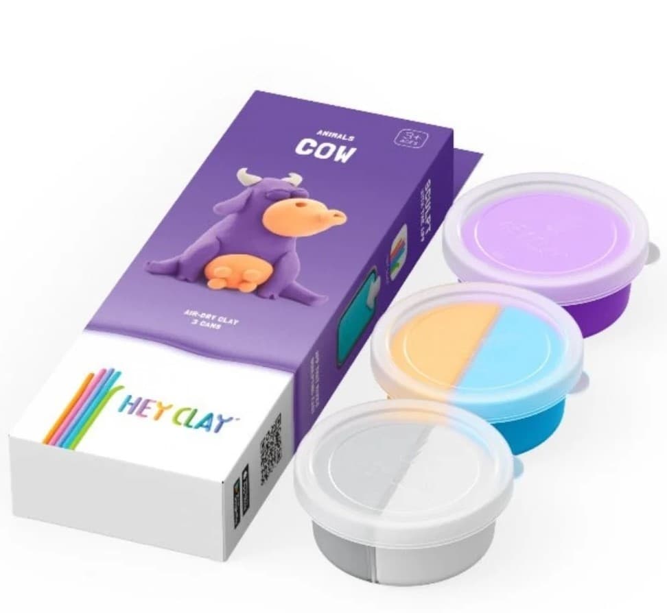 Klei Hey Clay koe set à 3 delen 2