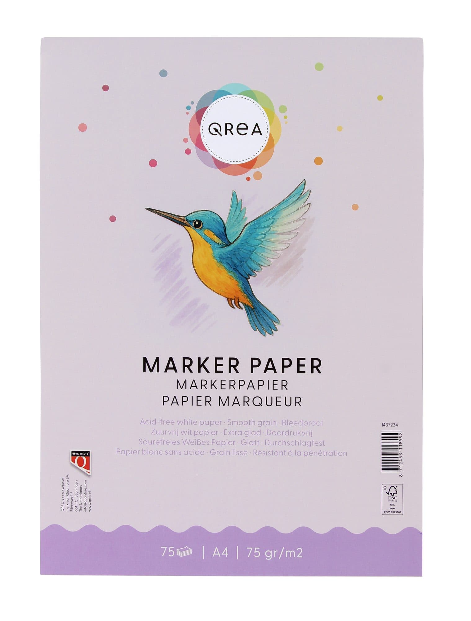 Markerblok Qrea A4 75gram 75vel