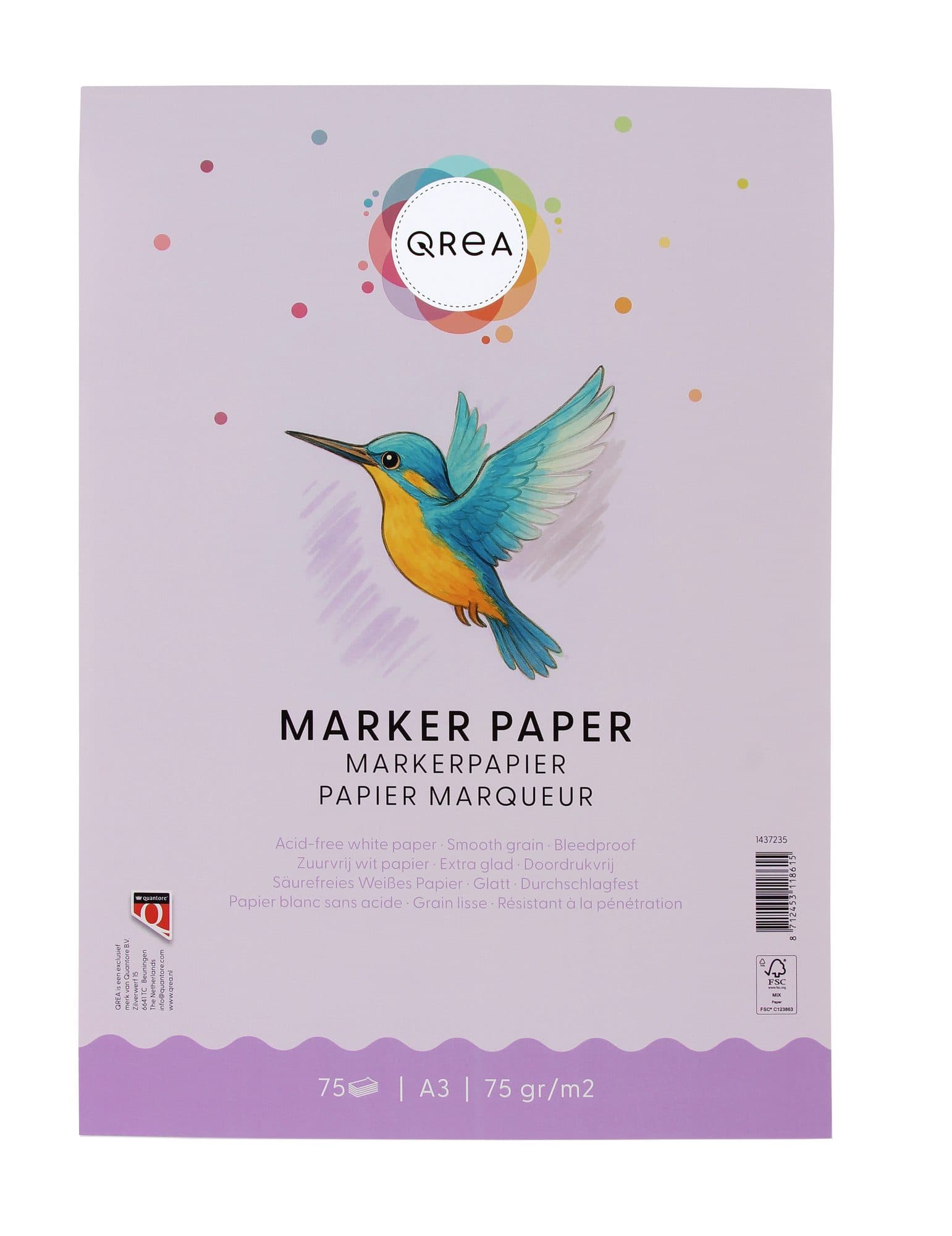 Markerblok Qrea A3 75gram 75vel