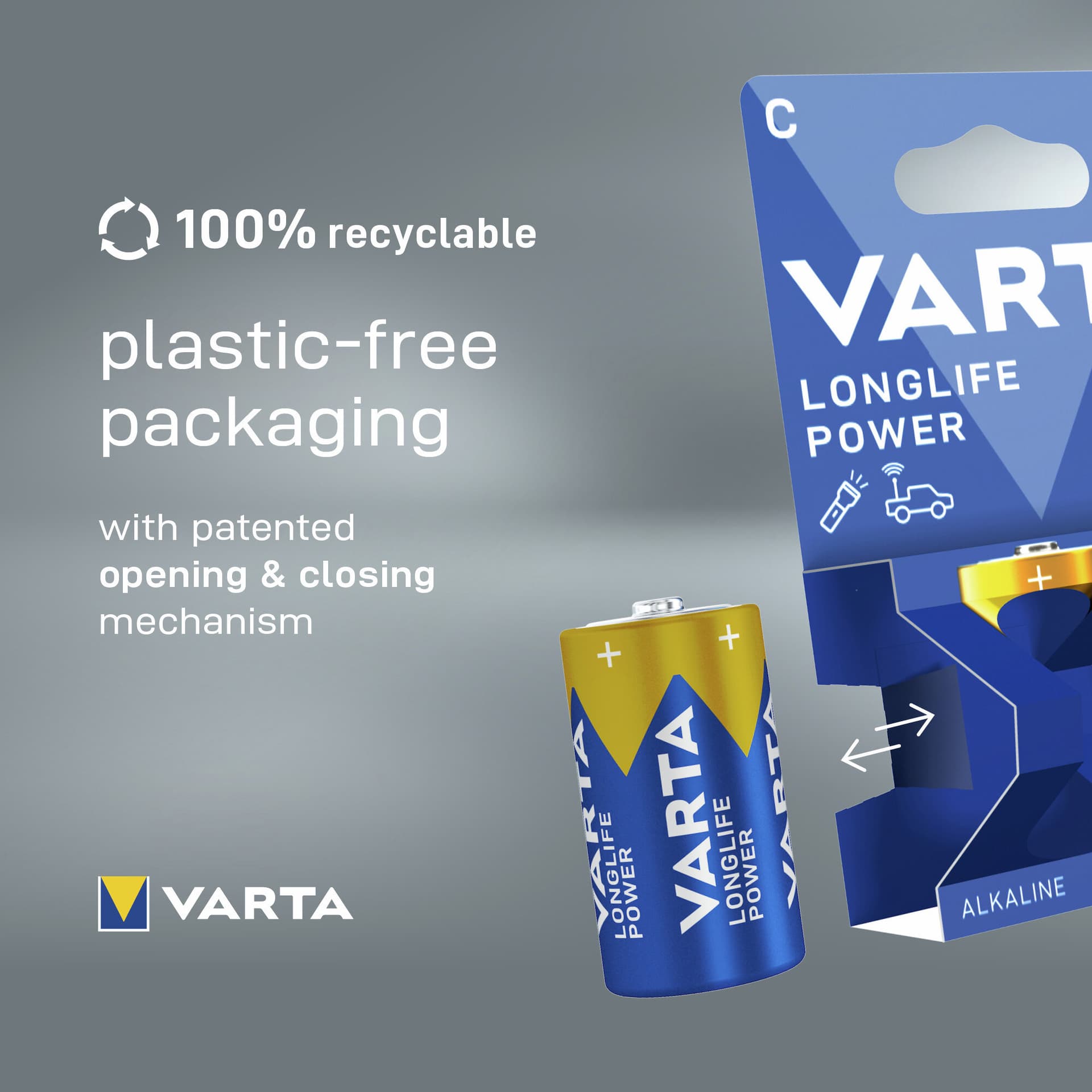 Batterij VARTA Longlife Power 2x C 4