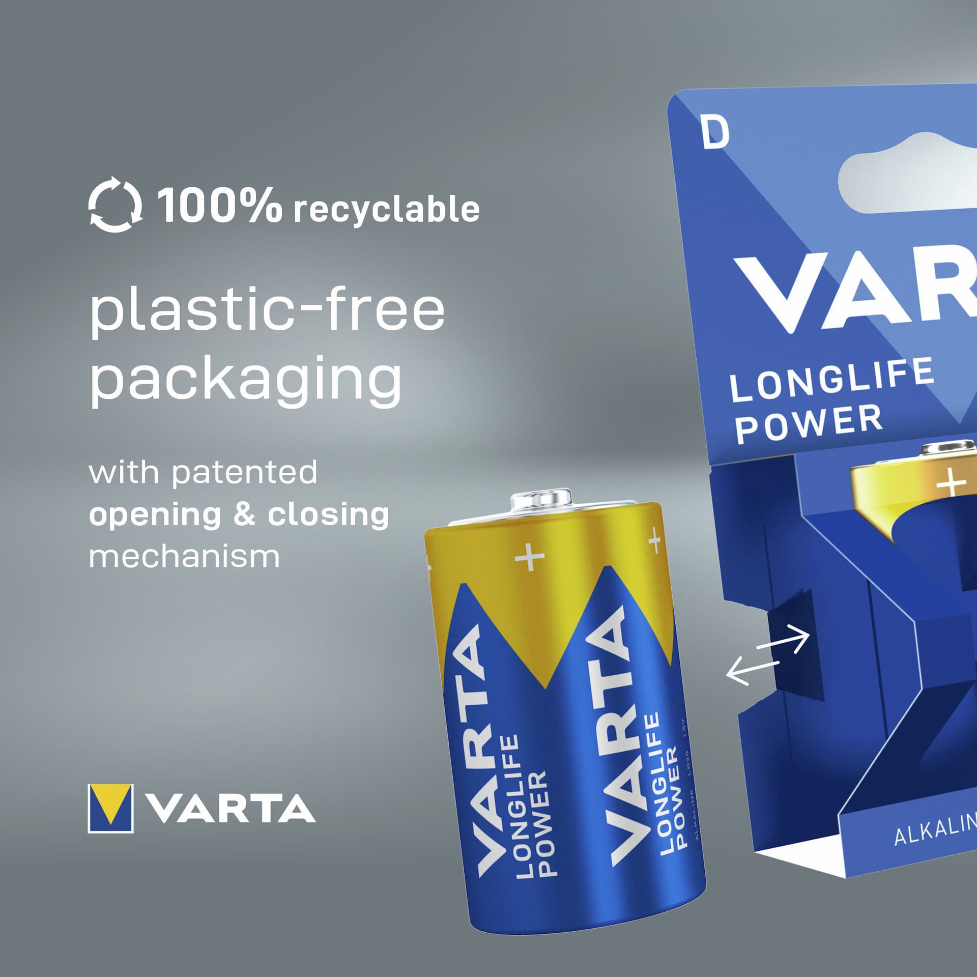 Batterij VARTA Longlife Power 2x D 4