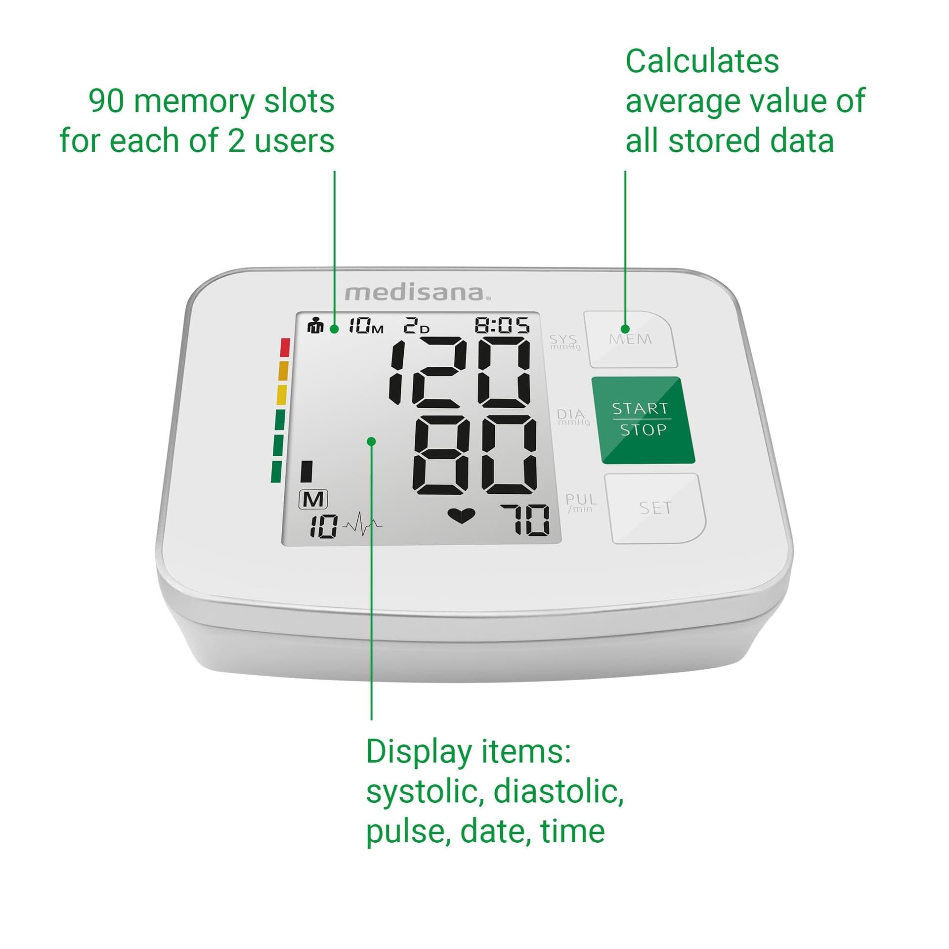 Bovenarmbloeddrukmeter Medisana BU 512 4