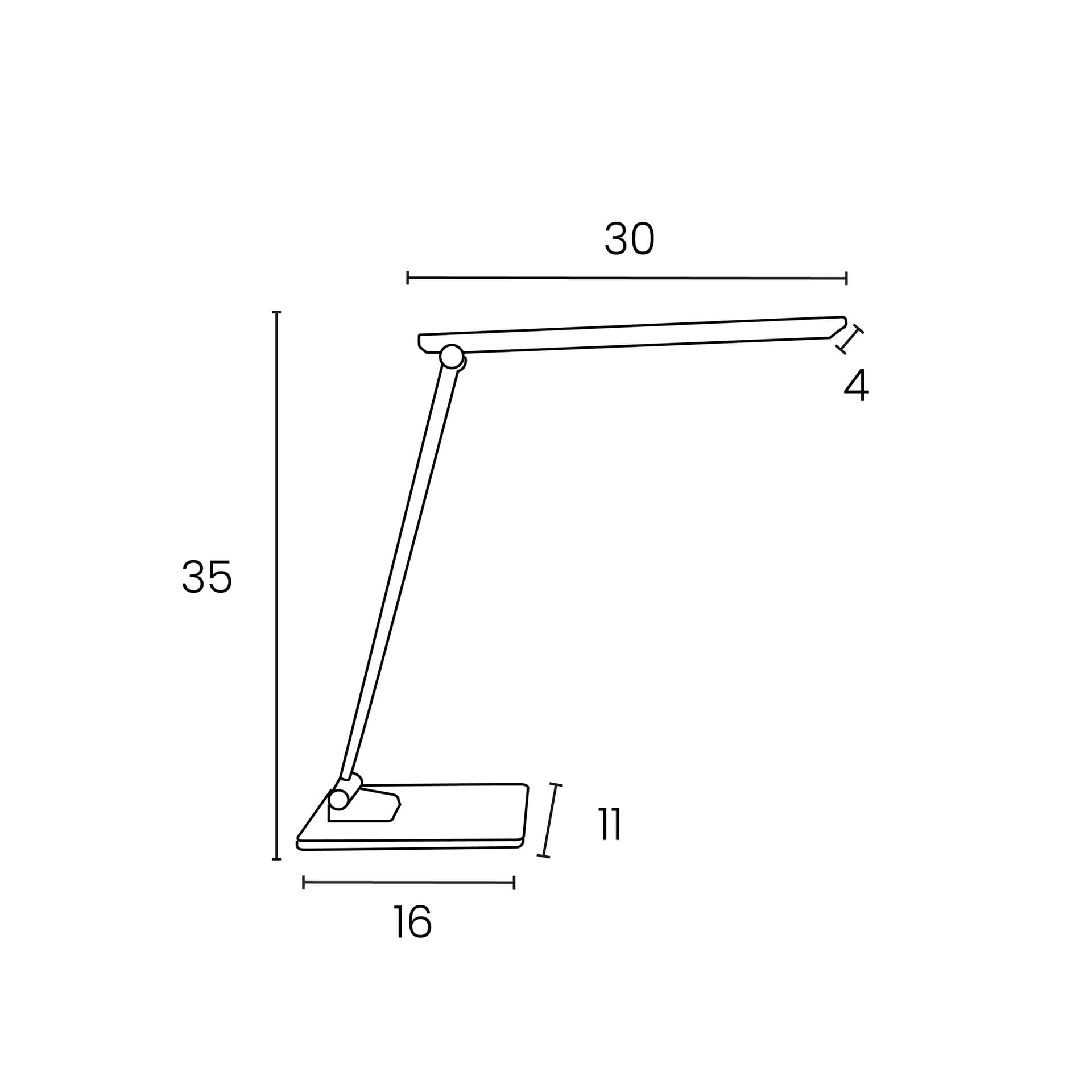Bureaulamp Unilux Popy led wit 11
