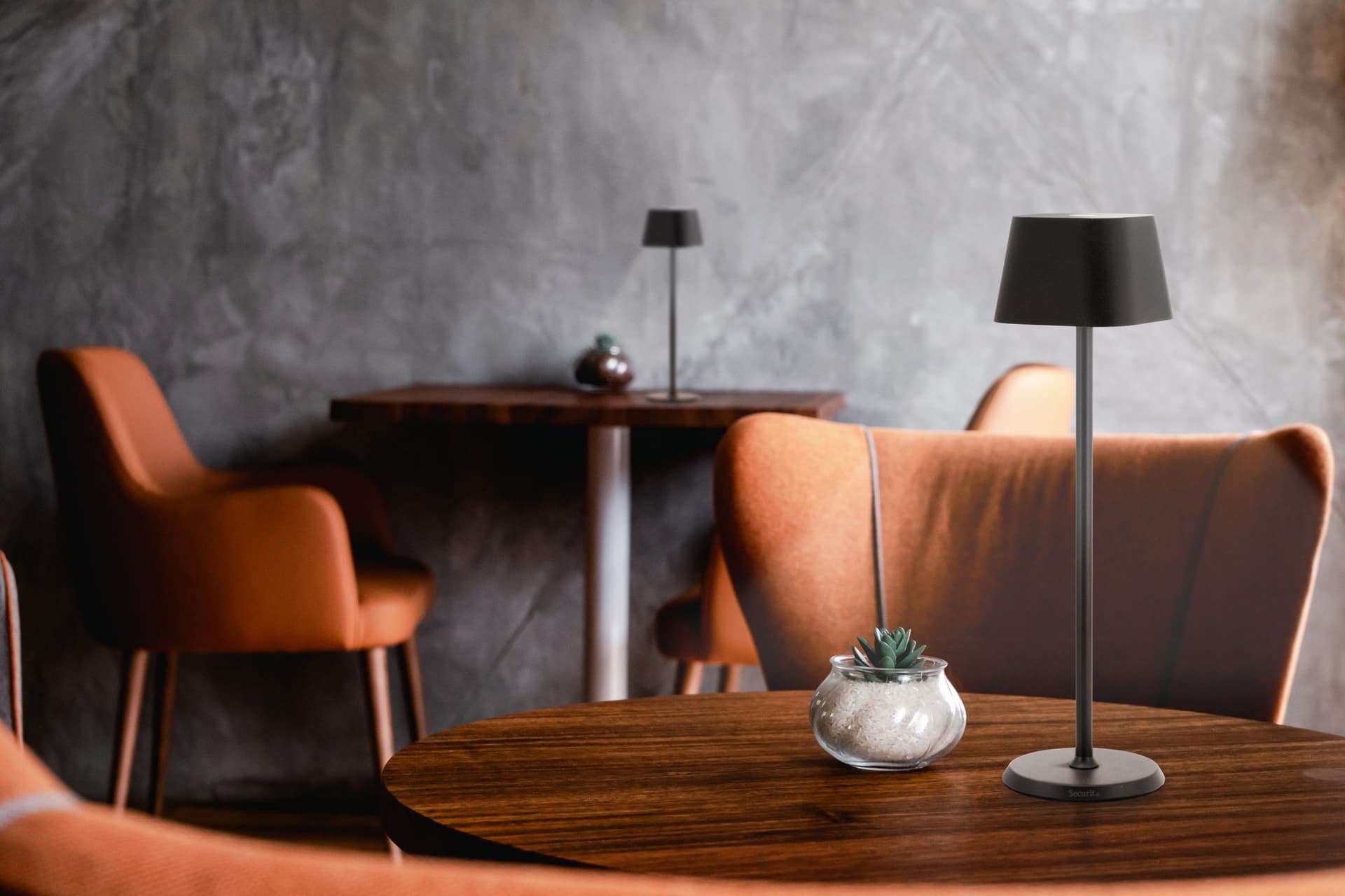 Tafellamp Securit Georgina LED oplaadbaar dimbaar zwart 6