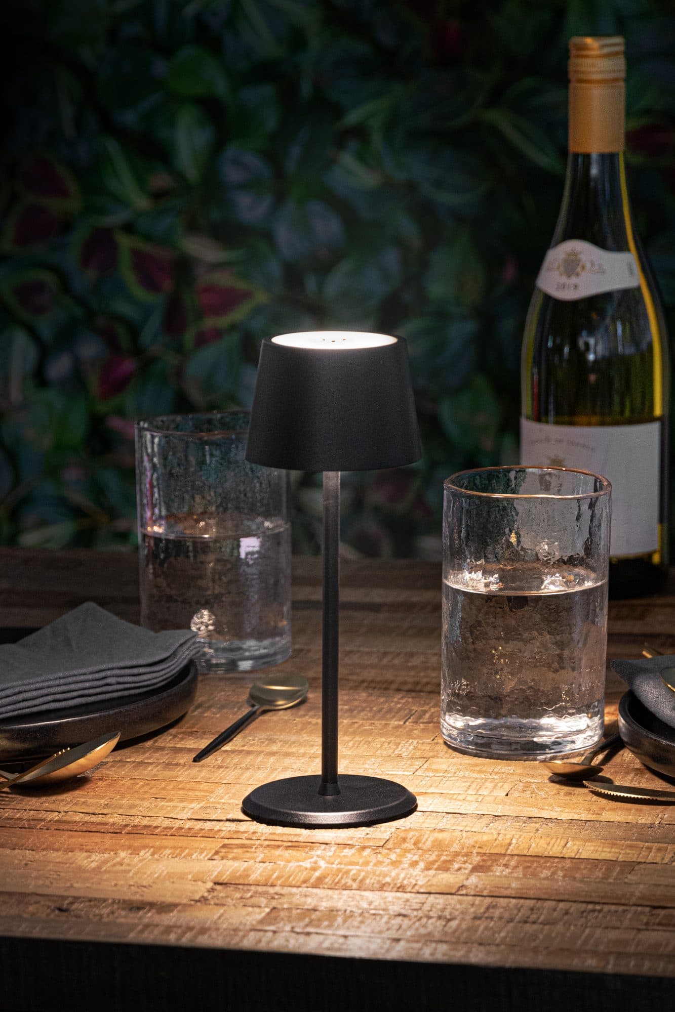 Tafellamp Securit MonteCarlo LED oplaadbaar dimbaar zwart 4