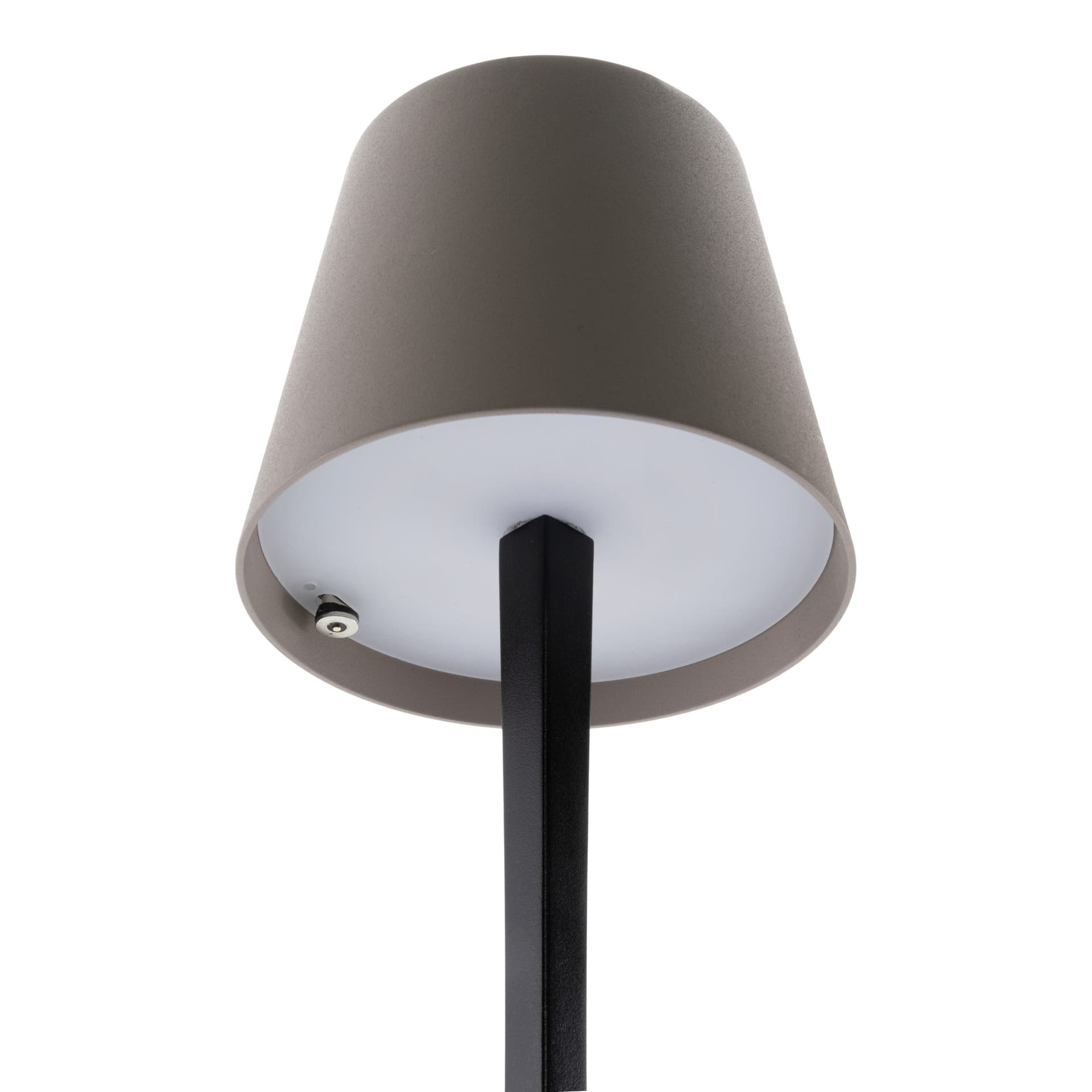 Tafellamp Securit Milano LED oplaadbaar dimbaar taupe-zwart 2